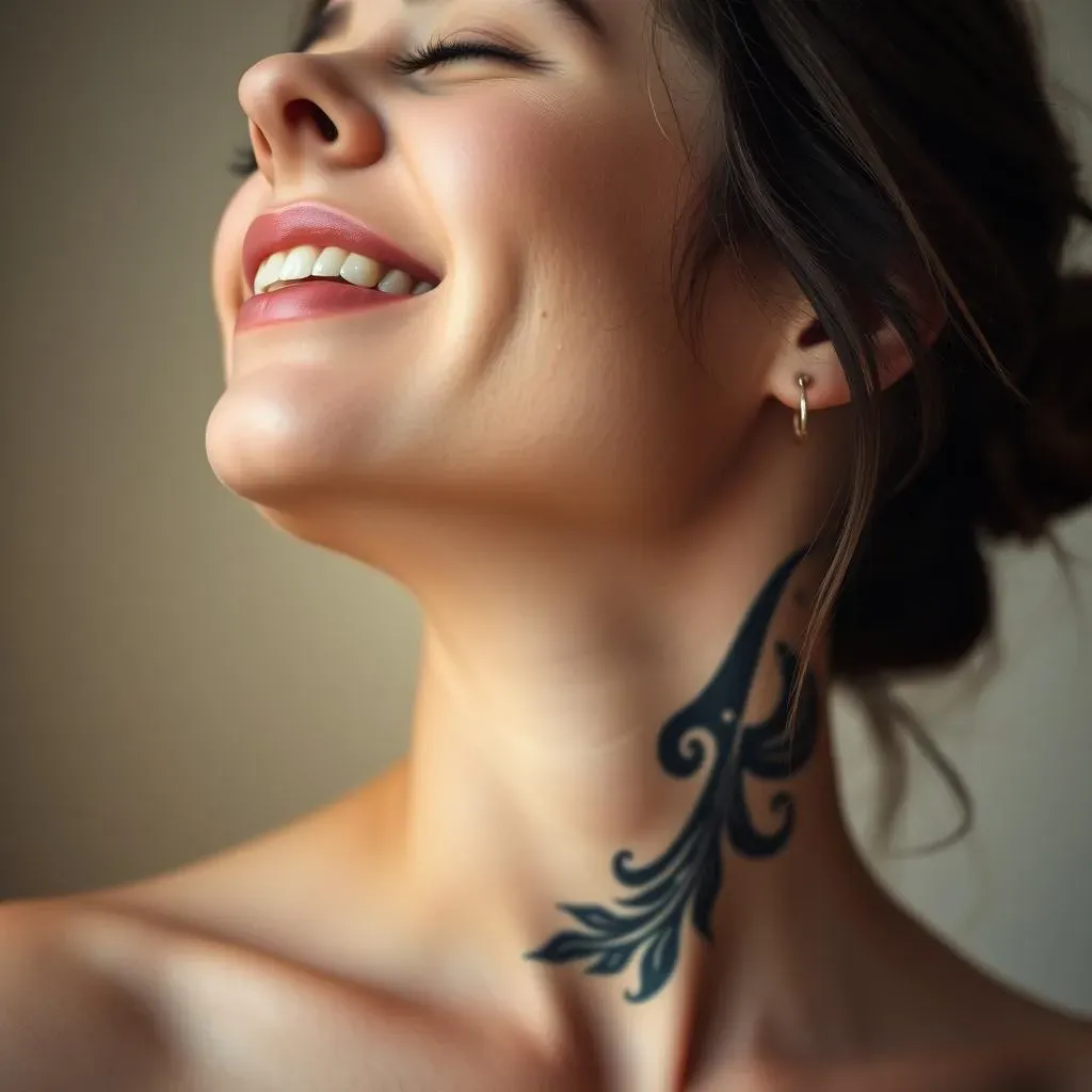 Aftercare and Considerations for Women's Black and Grey Tribal Neck Tattoos