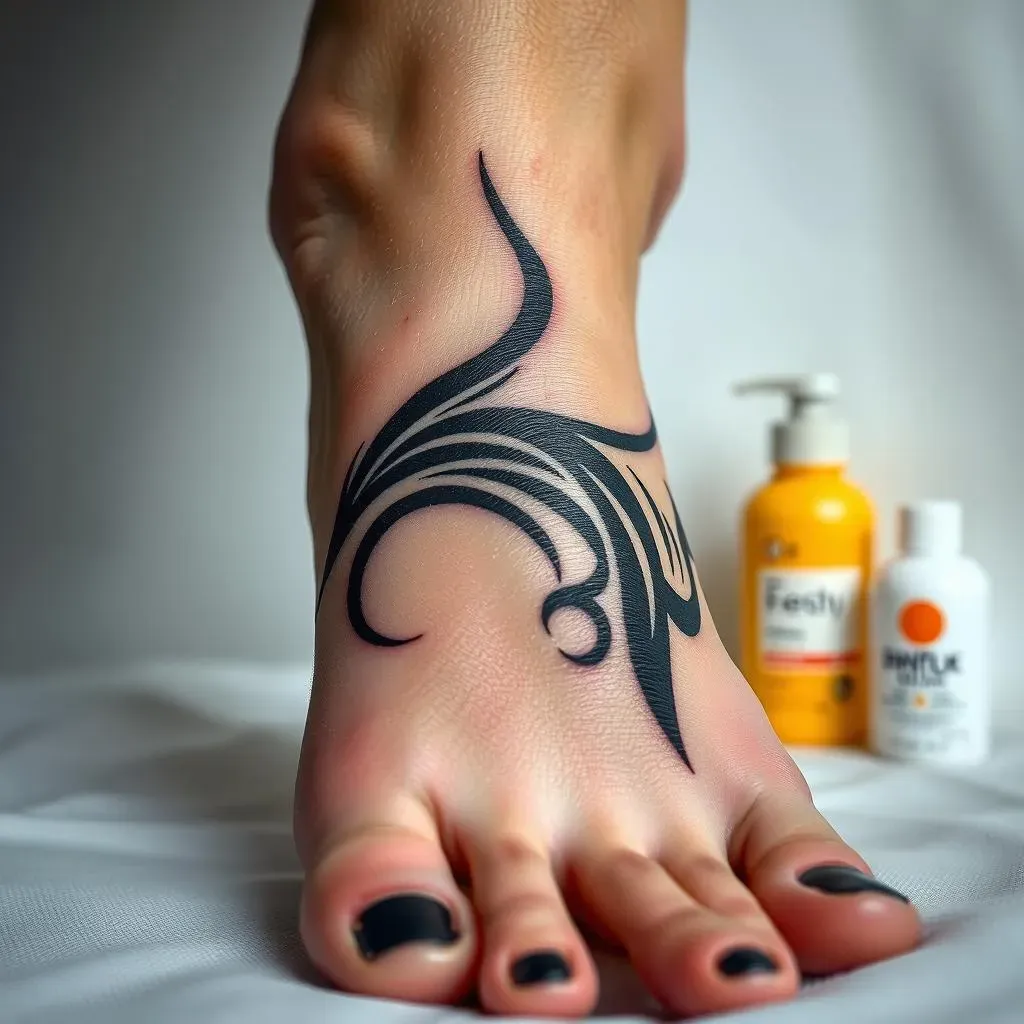 Aftercare and Maintenance: Keeping Your Black and Grey Tribal Foot Tattoo Looking Its Best