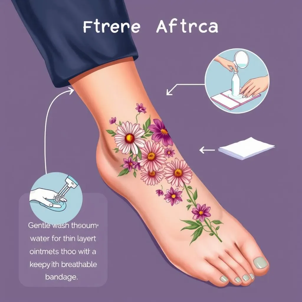 Aftercare Tips for Your New Floral Ankle Tattoo