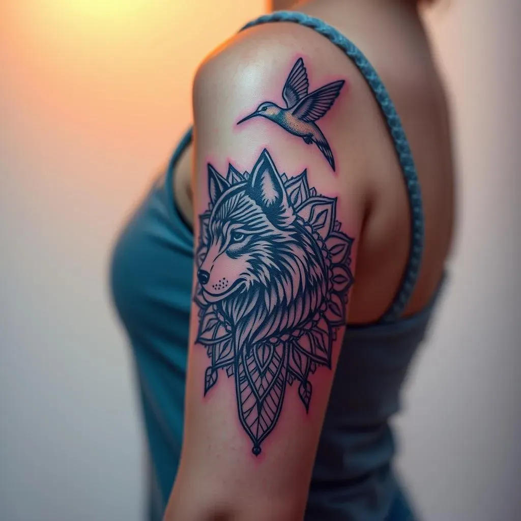 Animal and Mandala Tattoo Ideas for Women Sleeve