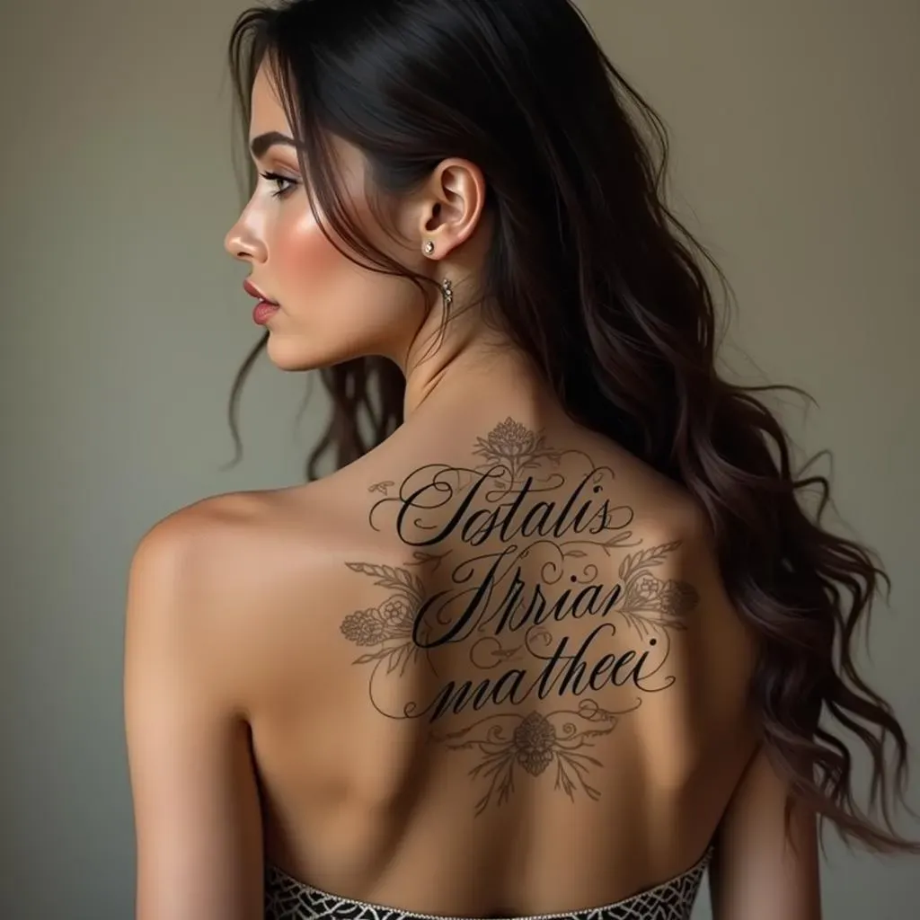 Absolute Back Tattoos for Women Writing: Ideas &amp; Inspiration