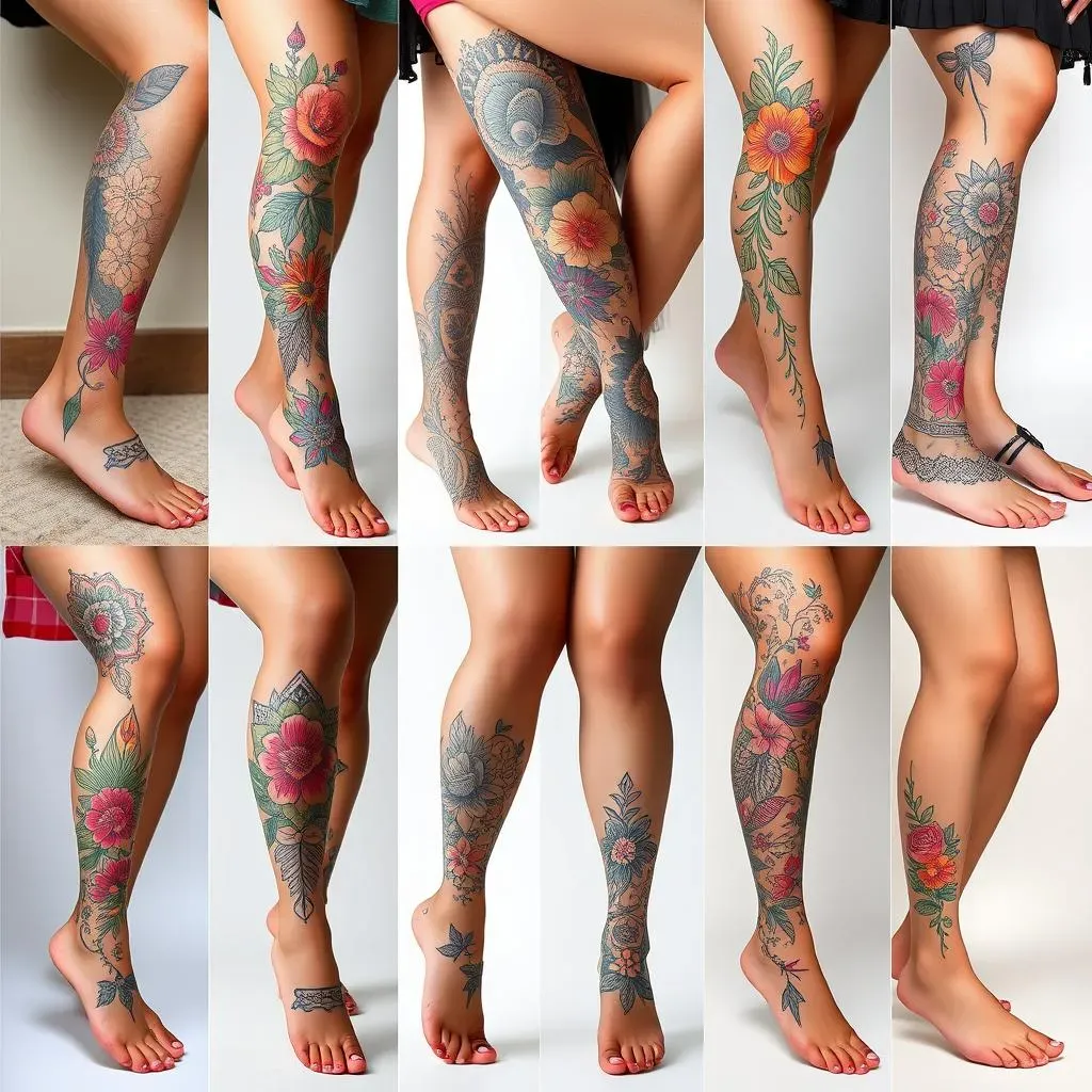 Discover Beautiful Leg Tattoos for Ladies:  Stunning Designs