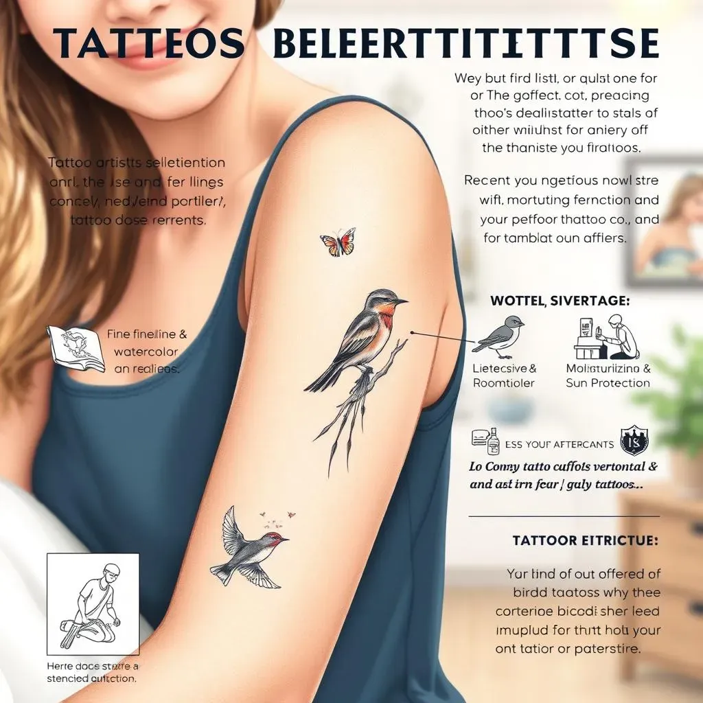 Bird Tattoos for Women: Care, Aftercare, and Artist Selection