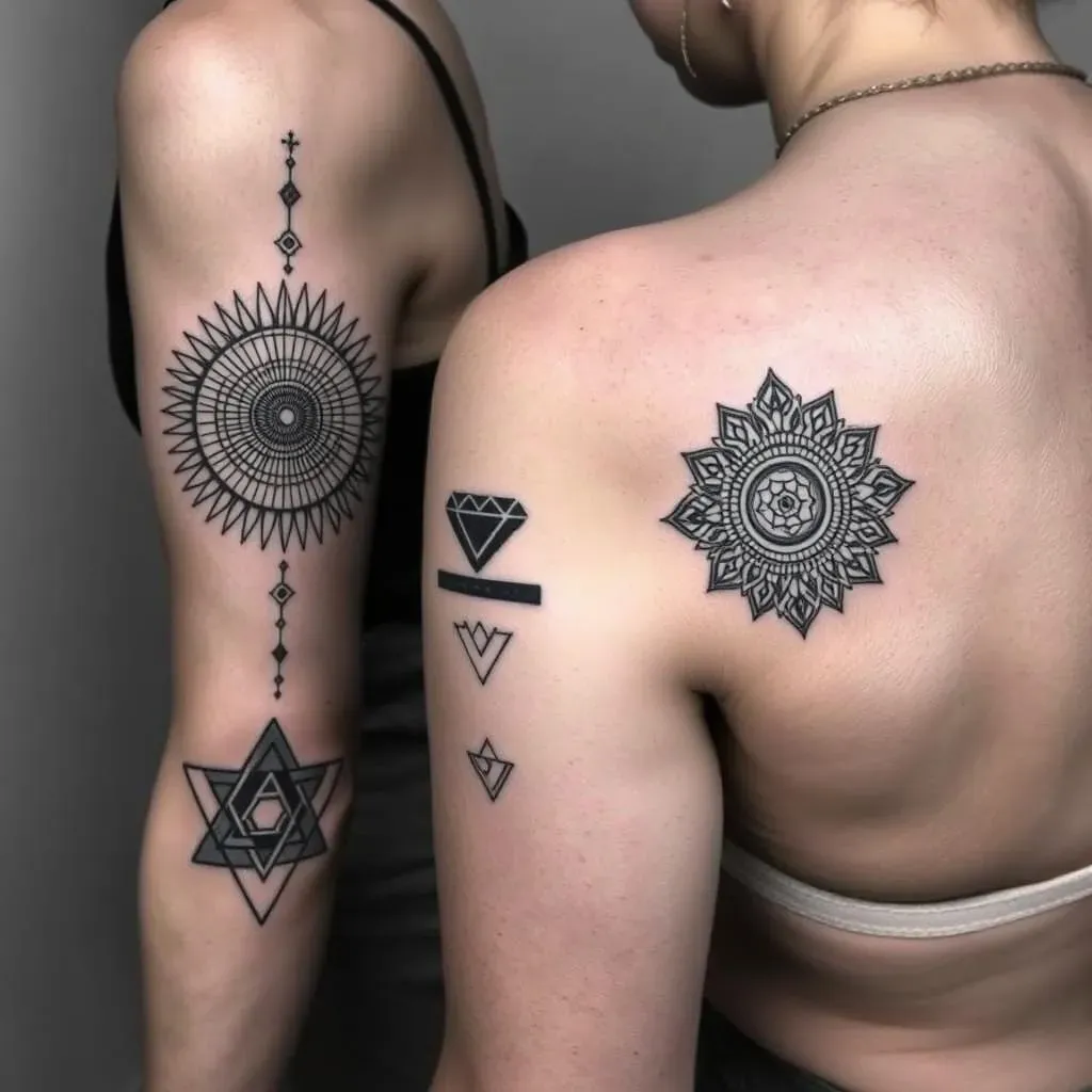 Ultimate Black & Grey Geometric Tattoos for Women