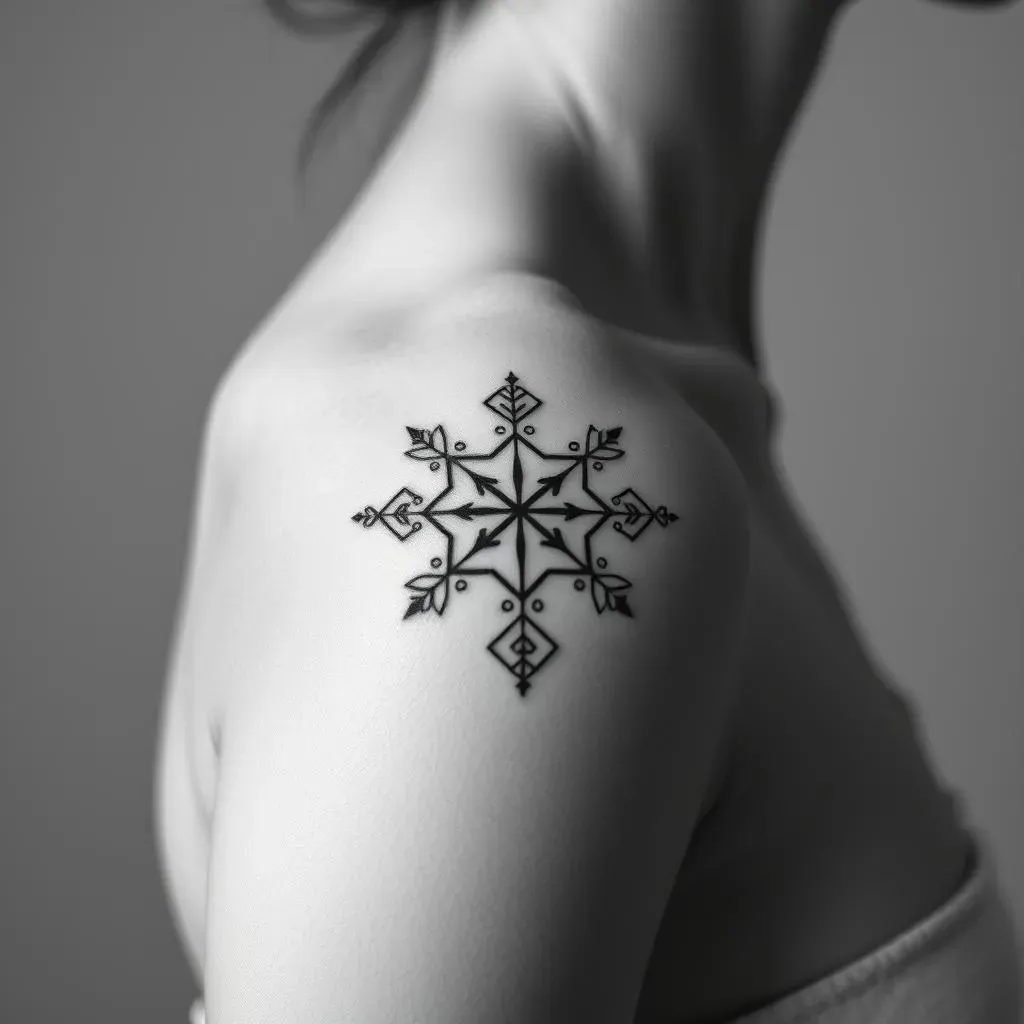 Black and Grey Shoulder Tattoos: Timeless Elegance