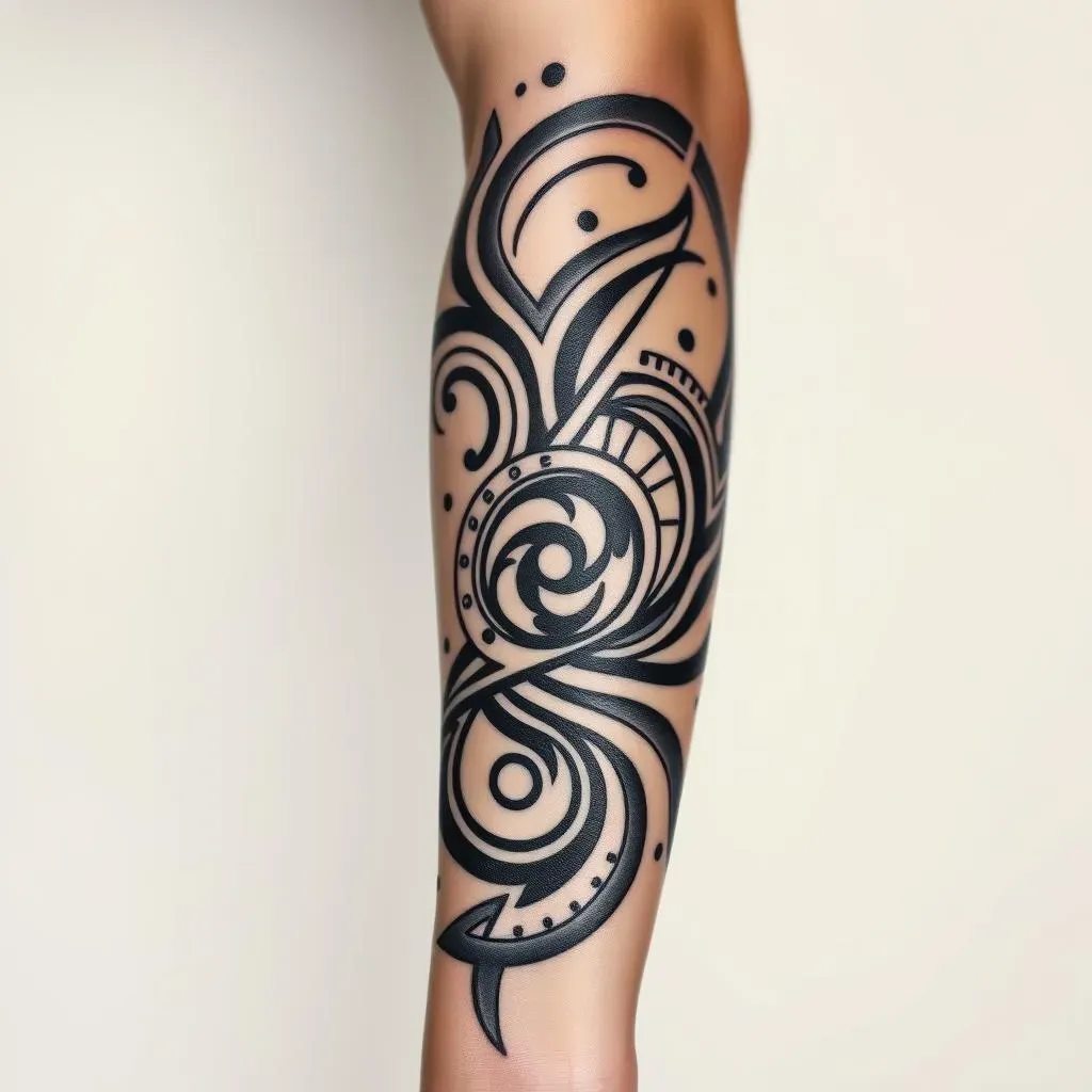 Ultimate Black & Grey Tribal Forearm Tattoos for Women