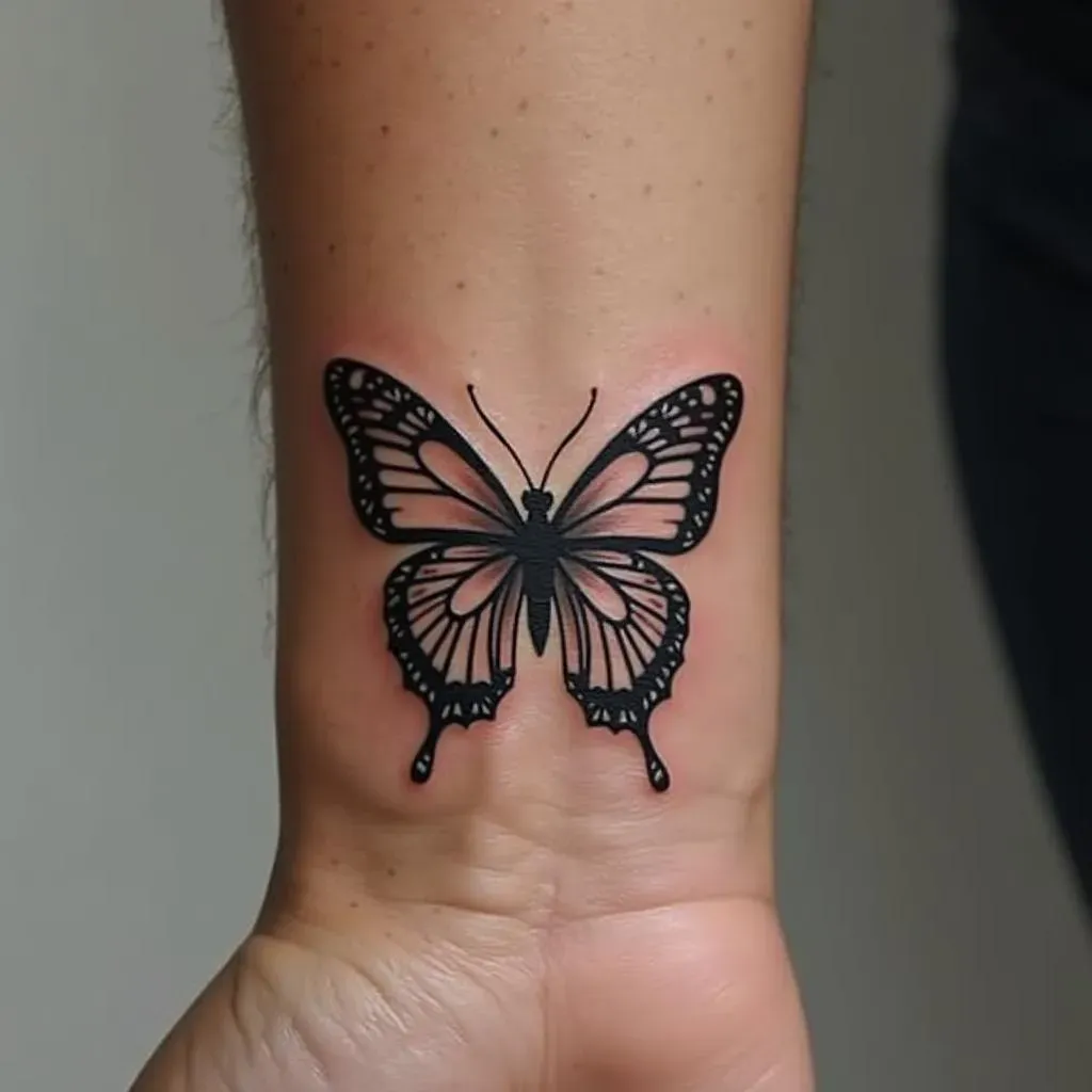 Butterfly Silhouette Tattoos: Embracing Transformation