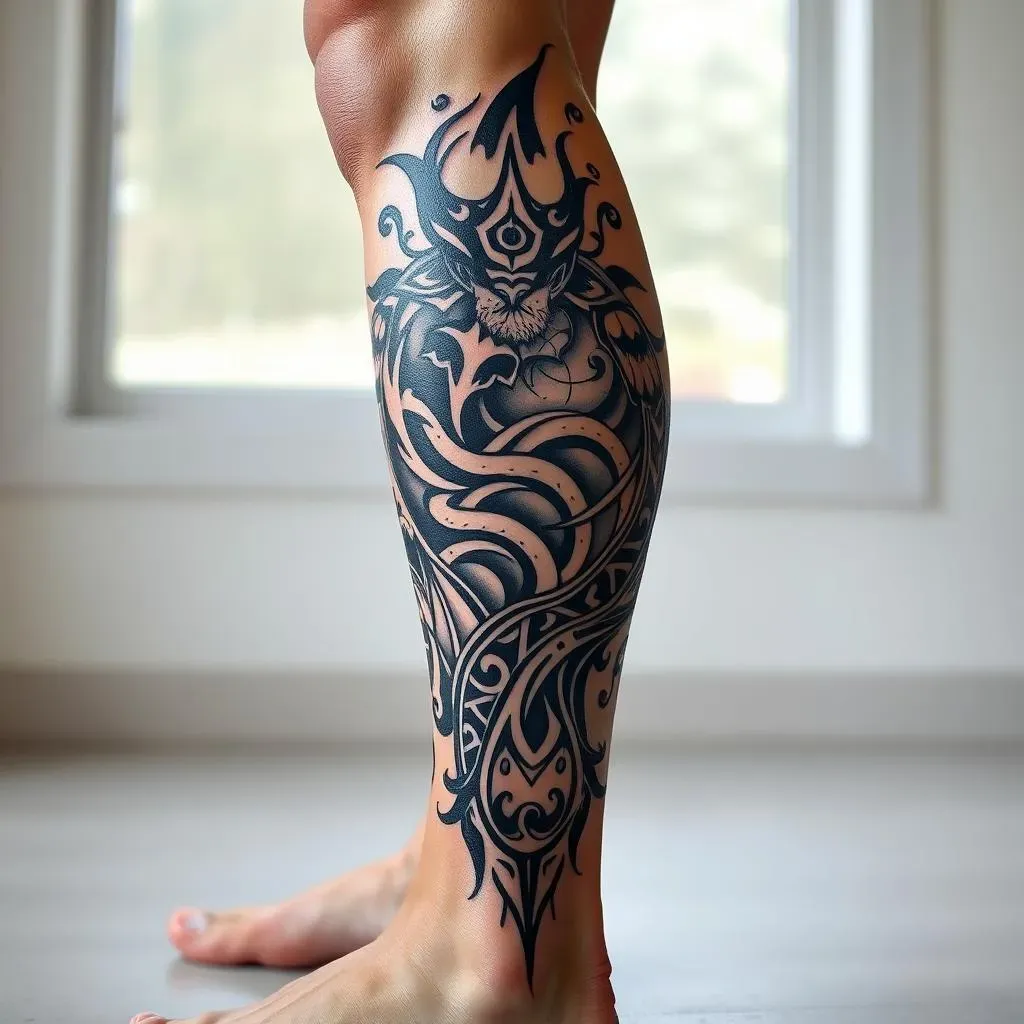 Absolute Calf Tattoo Ideas for Guys: Cool Designs