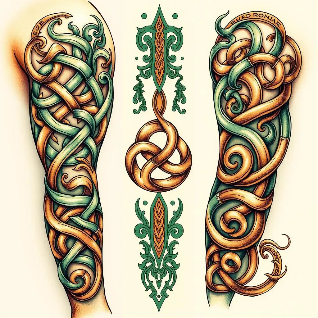 Celtic Knots and Spirals: Popular Designs in Irish Sleeve Tattoos