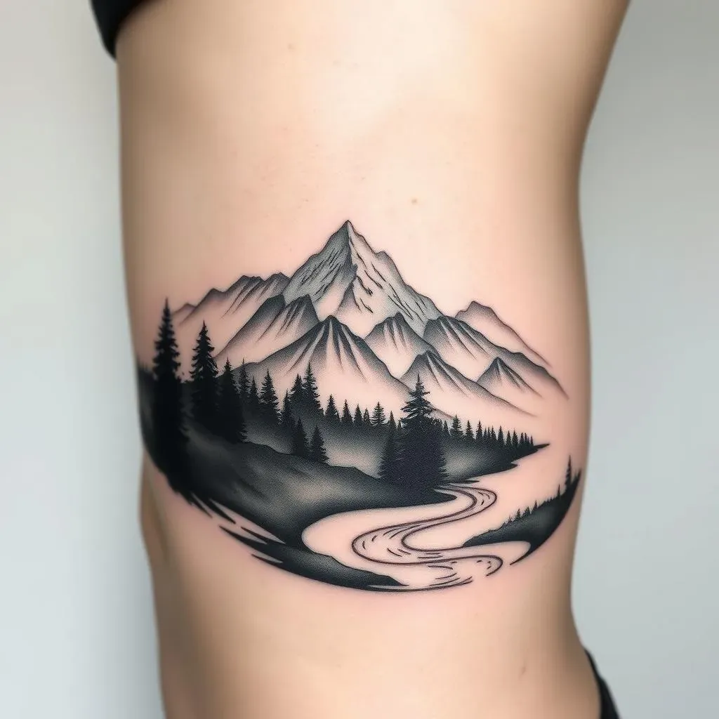 Choosing the Perfect Black and Grey Landscape Tattoo for Women