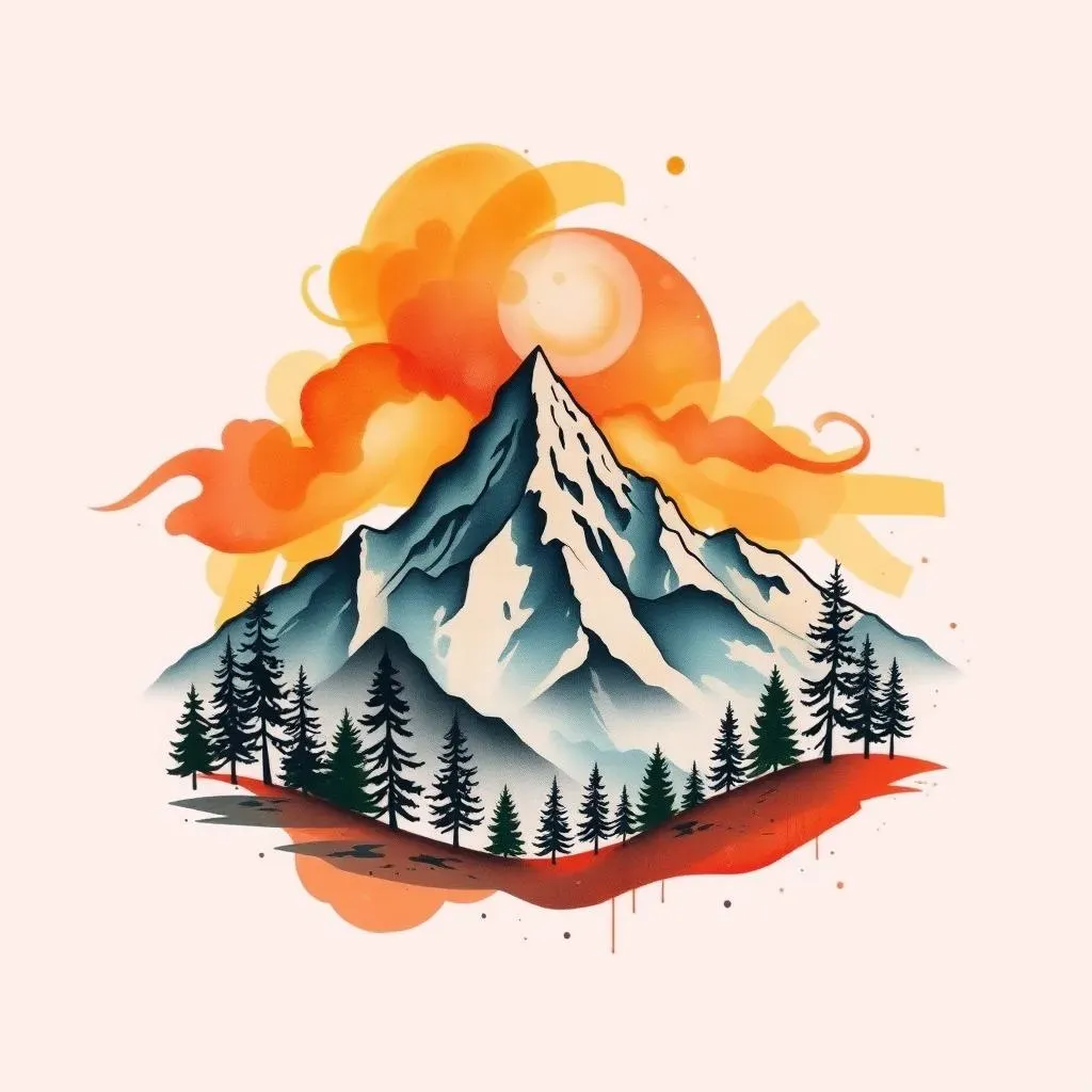 Choosing the Perfect Watercolor Mountain Tattoo Design