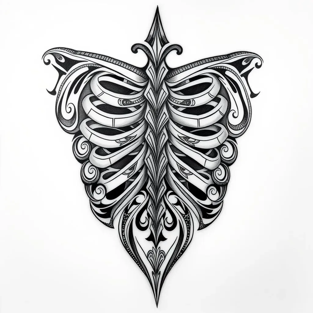 Choosing Your Unique Black and Grey Tribal Rib Tattoo