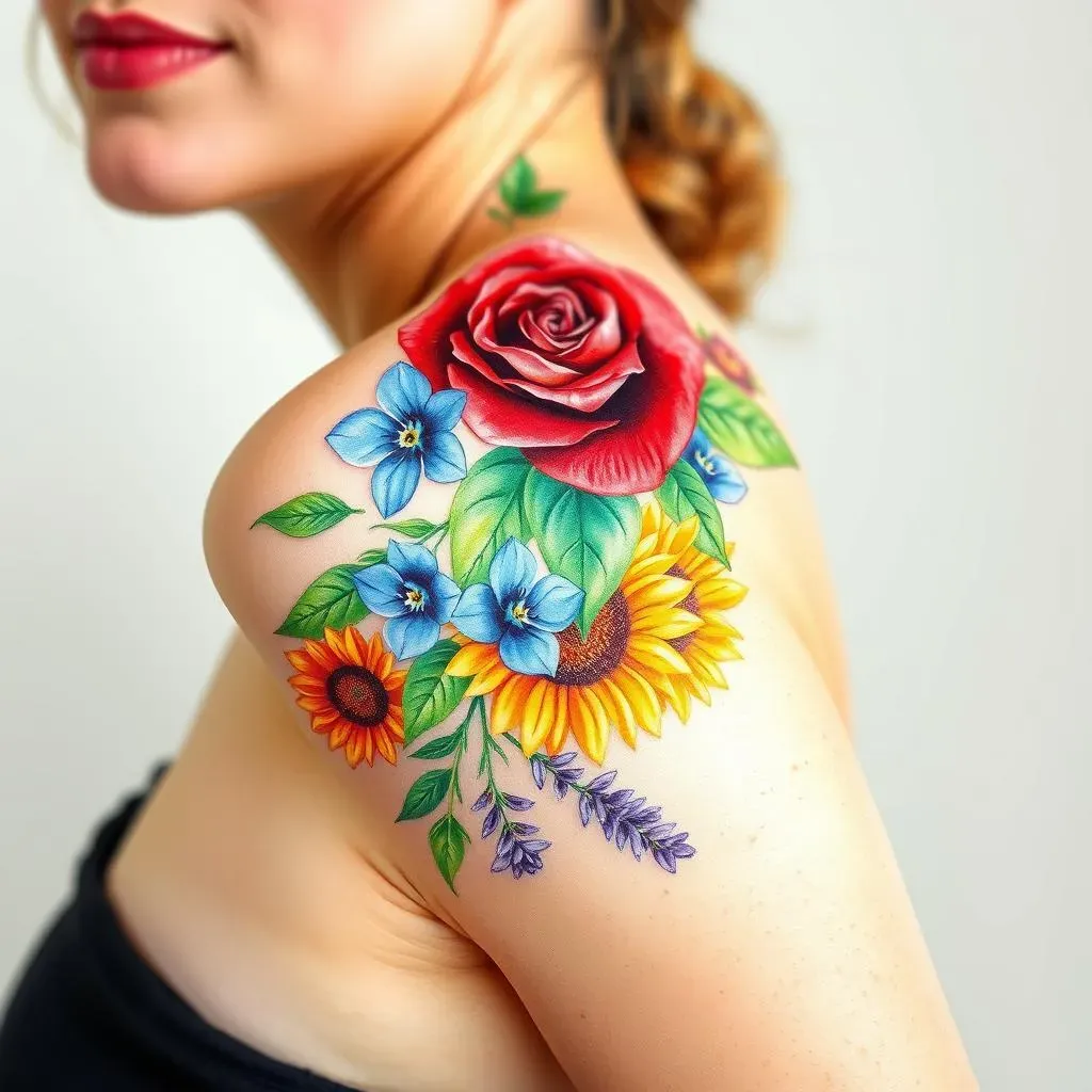 Colorful Female Shoulder Tattoos: Vibrant Designs & Symbolism