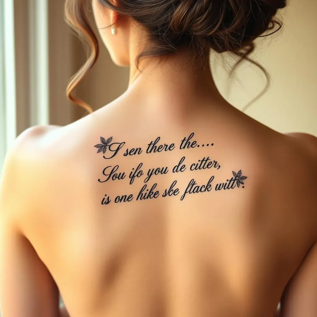 Creative Back Tattoo Quote Placement and Design Ideas for Women