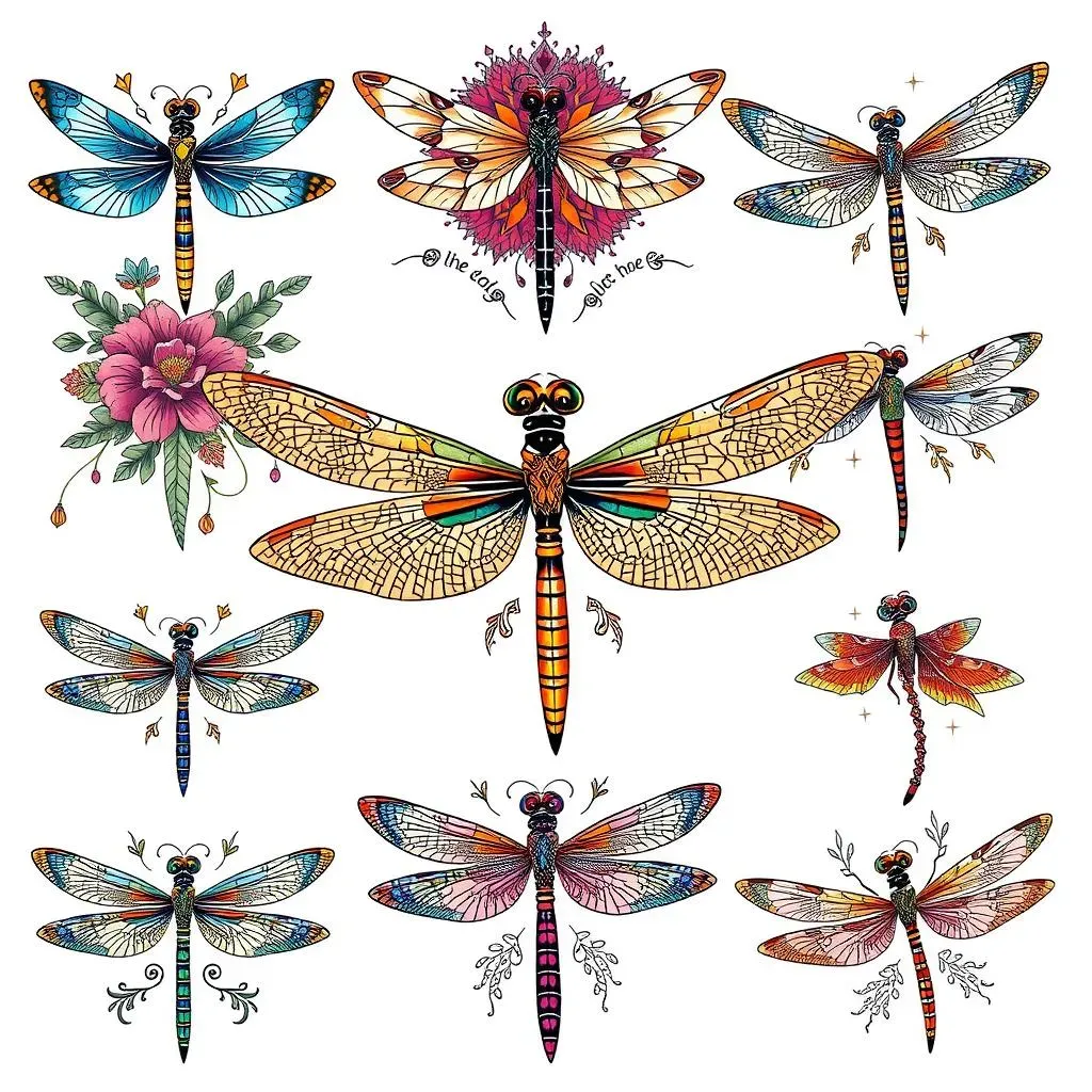 Creative Combinations and Unique Dragonfly Tattoo Ideas for Women