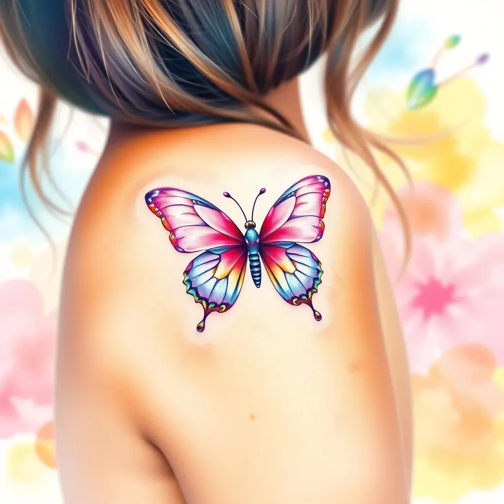 Cute and Colorful Shoulder Tattoos for Girls: Express Your Playful Side