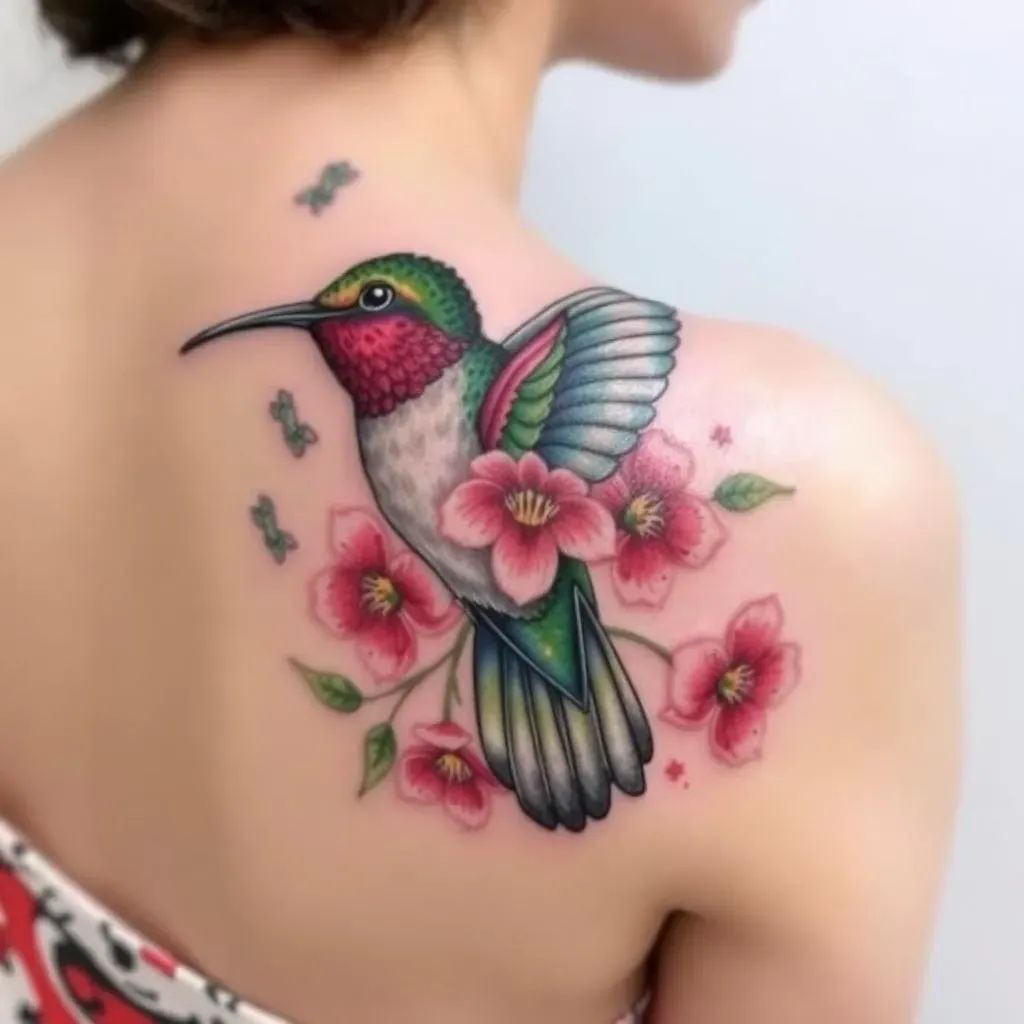 Cute and Colorful Shoulder Tattoos for Women