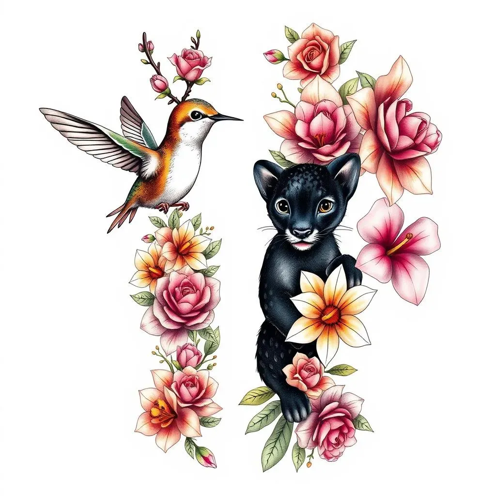 Cute Sleeve Tattoo Ideas: Animals, Nature, and Floral Designs