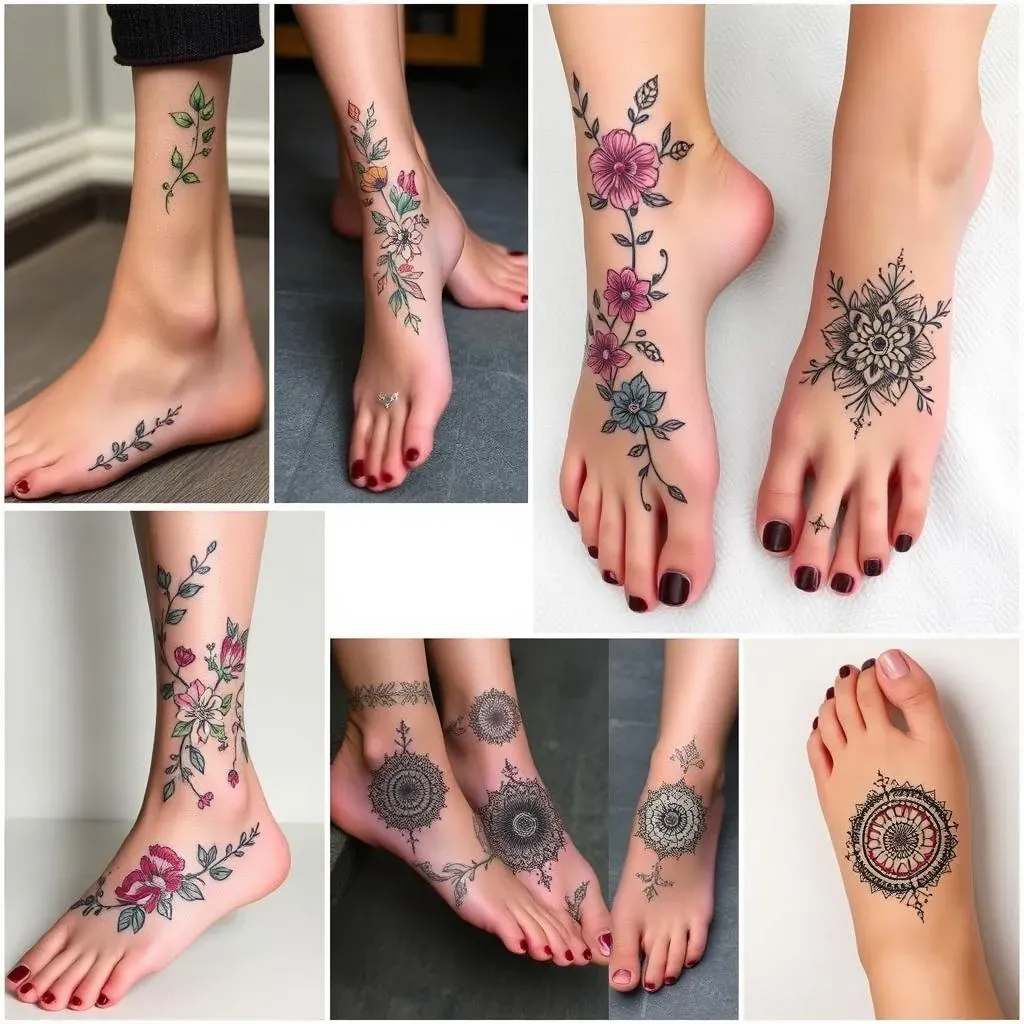 Design Ideas and Inspiration for Foot Sleeve Tattoos for Women