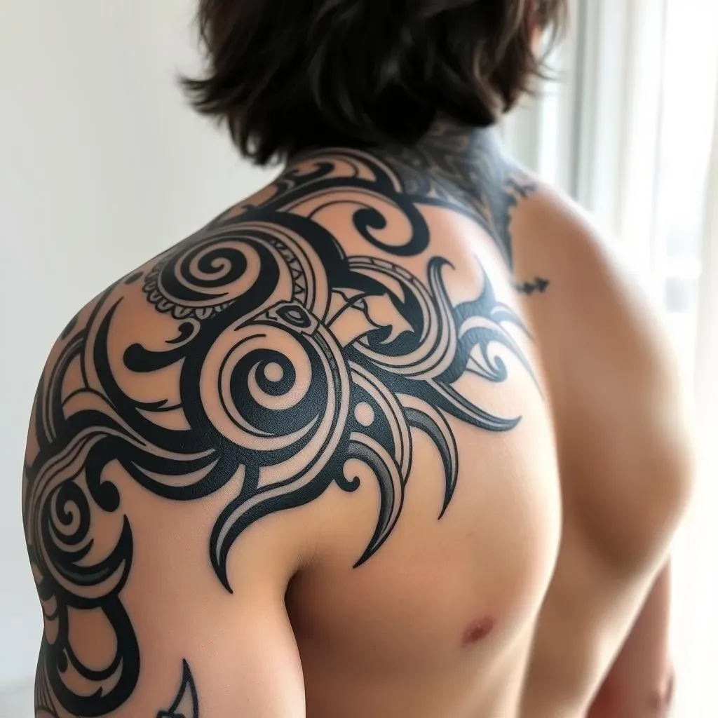 Design Inspiration: Finding the Perfect Black and Grey Tribal Shoulder Tattoo for You