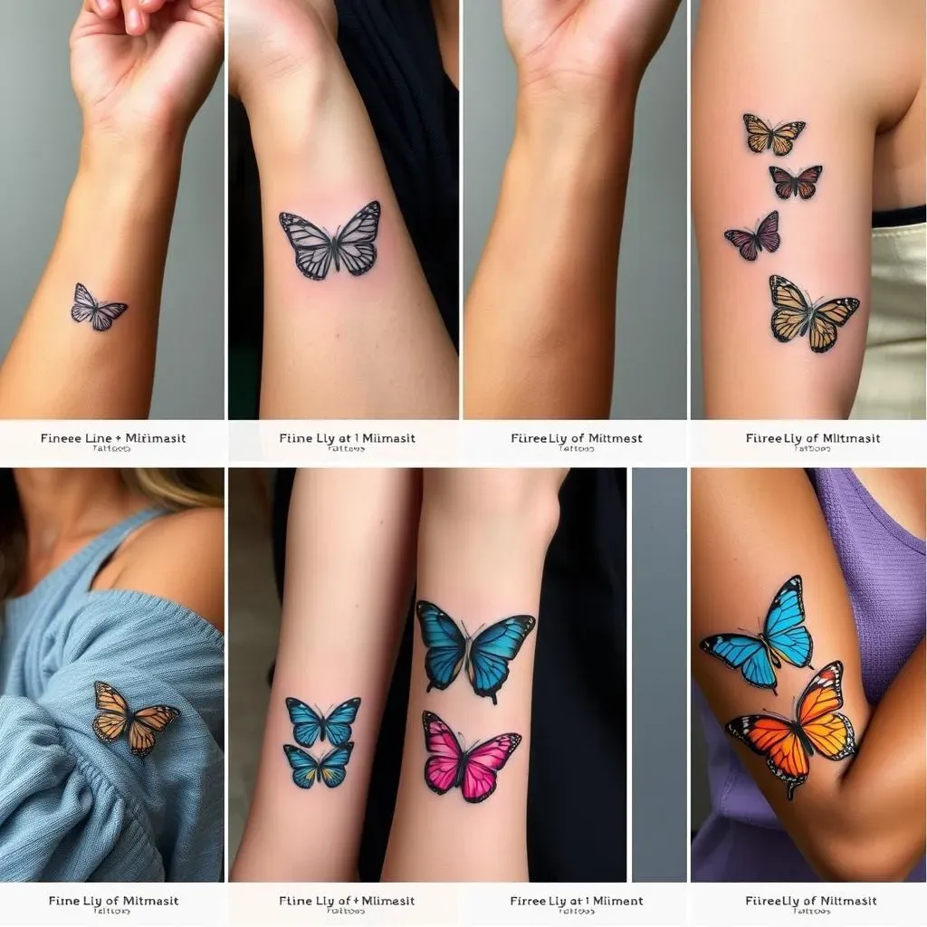 Different Styles and Placements for Butterfly Arm Tattoos