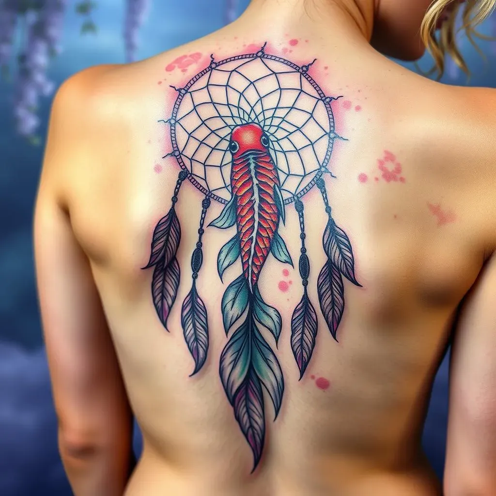 Dreamcatcher and Koi Fish Back Tattoos: Unique and Meaningful Choices for Women