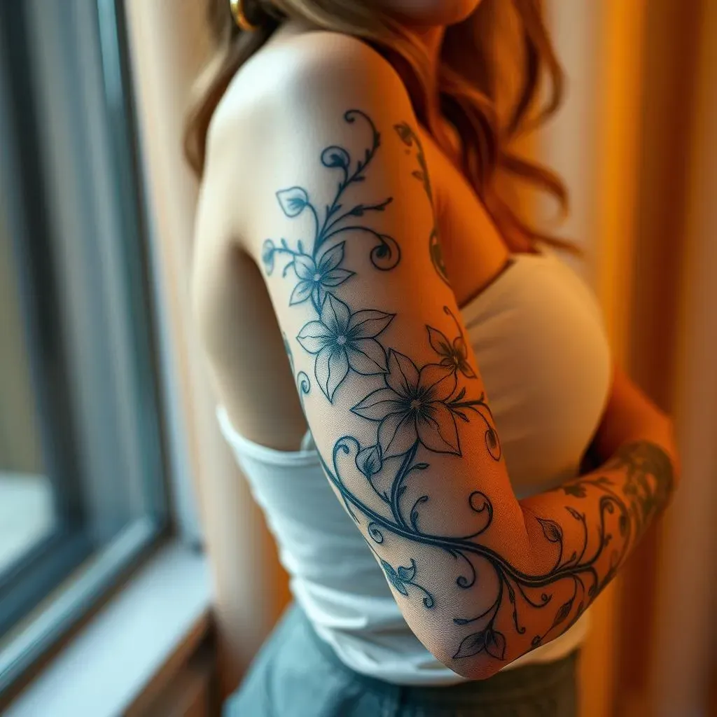 Elegant Sleeve Tattoos: Hot Arm Art for Women