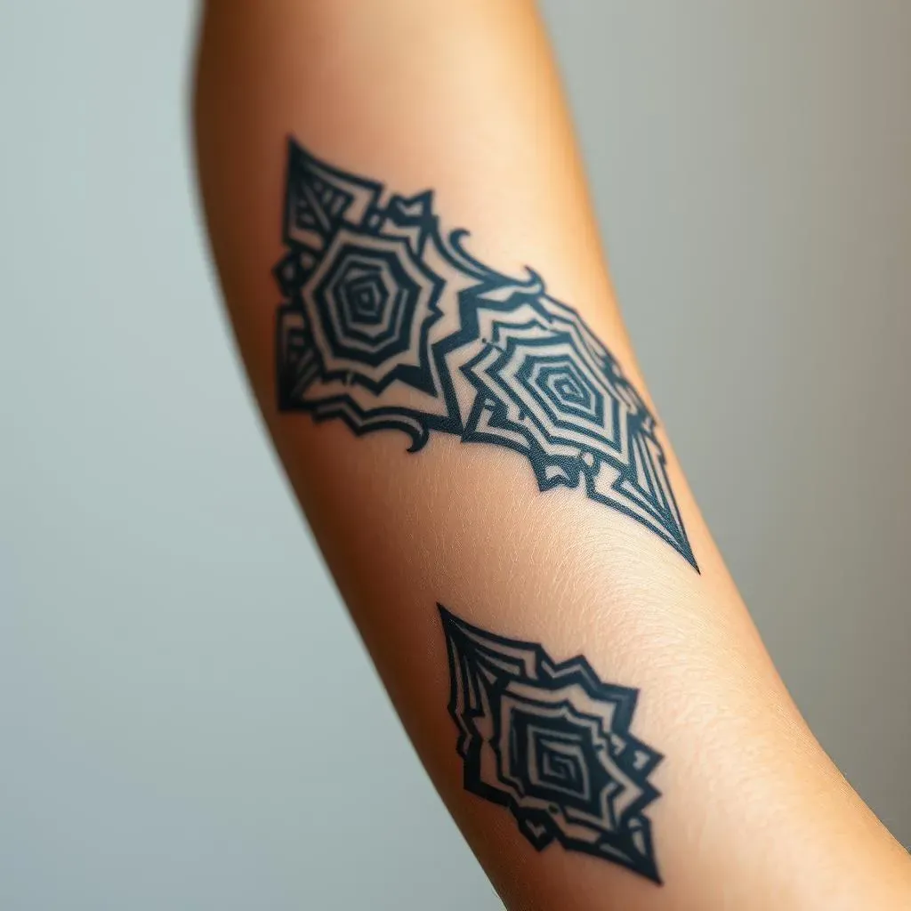 Exploring the Allure of Black and Grey Geometric Tattoos for Women