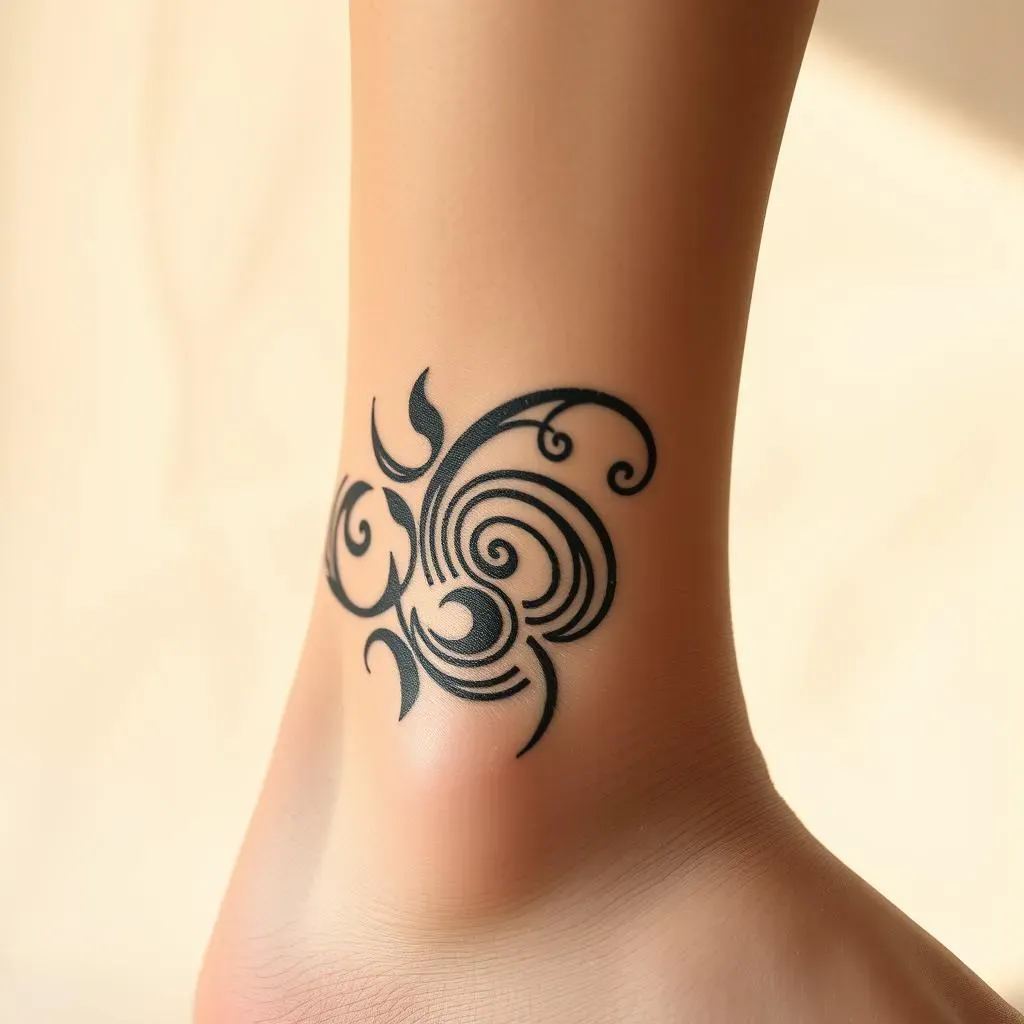 Exploring the Allure of Black and Grey Tribal Ankle Tattoos for Women