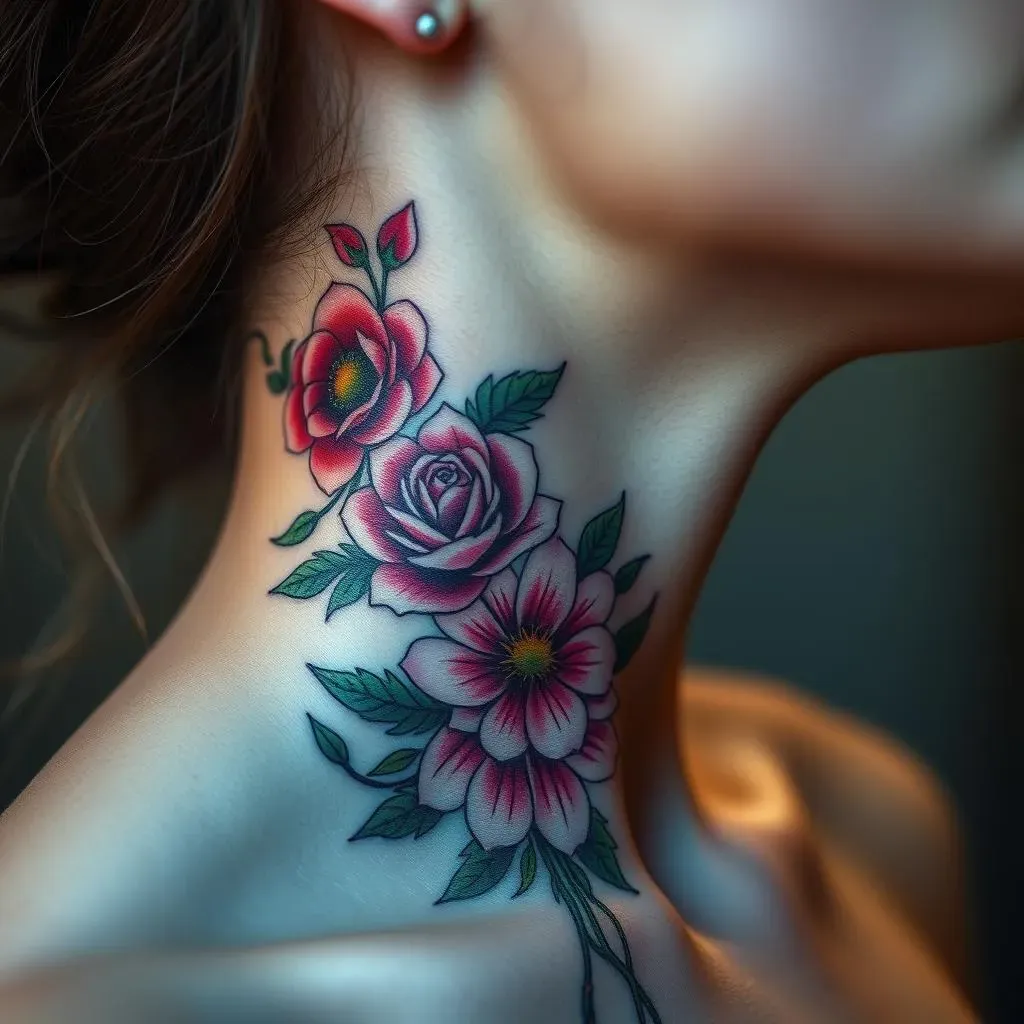 Exploring the Beauty of Floral Neck Tattoos for Women