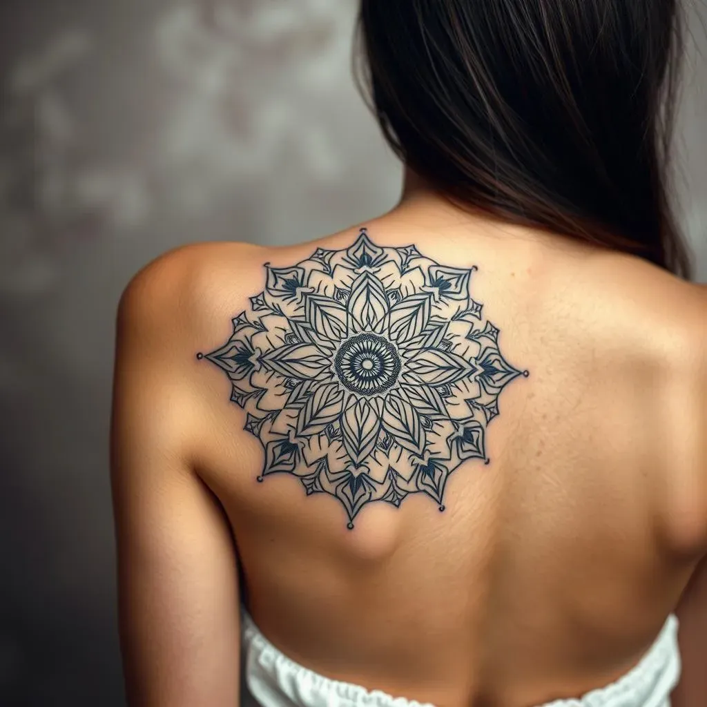 Exploring the Symbolism of Black and Grey Mandala Tattoos for Women