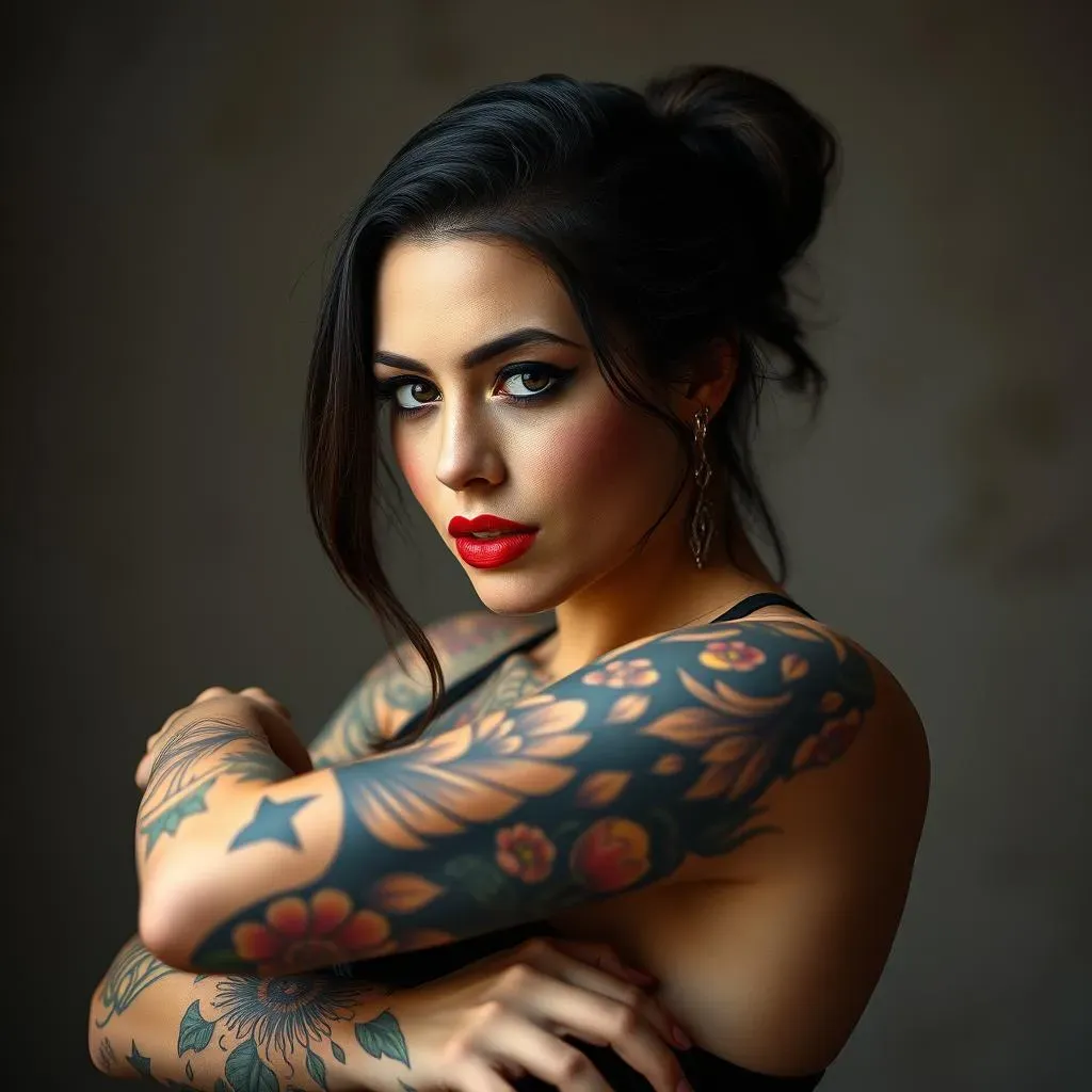 EyeCatching Designs: Full Sleeve Tattoos for Women
