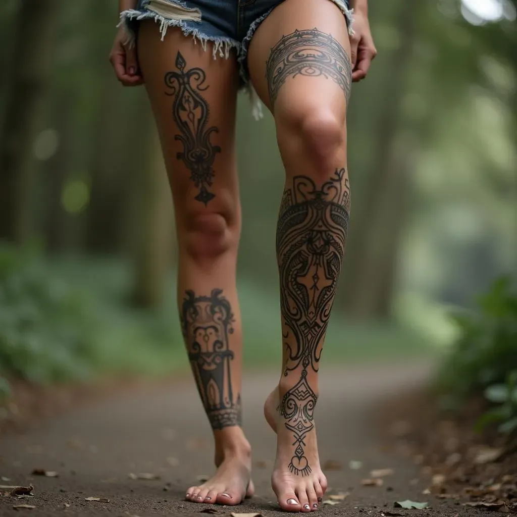 Finding the Perfect Tribal Leg Tattoo for Women: Placement and Design