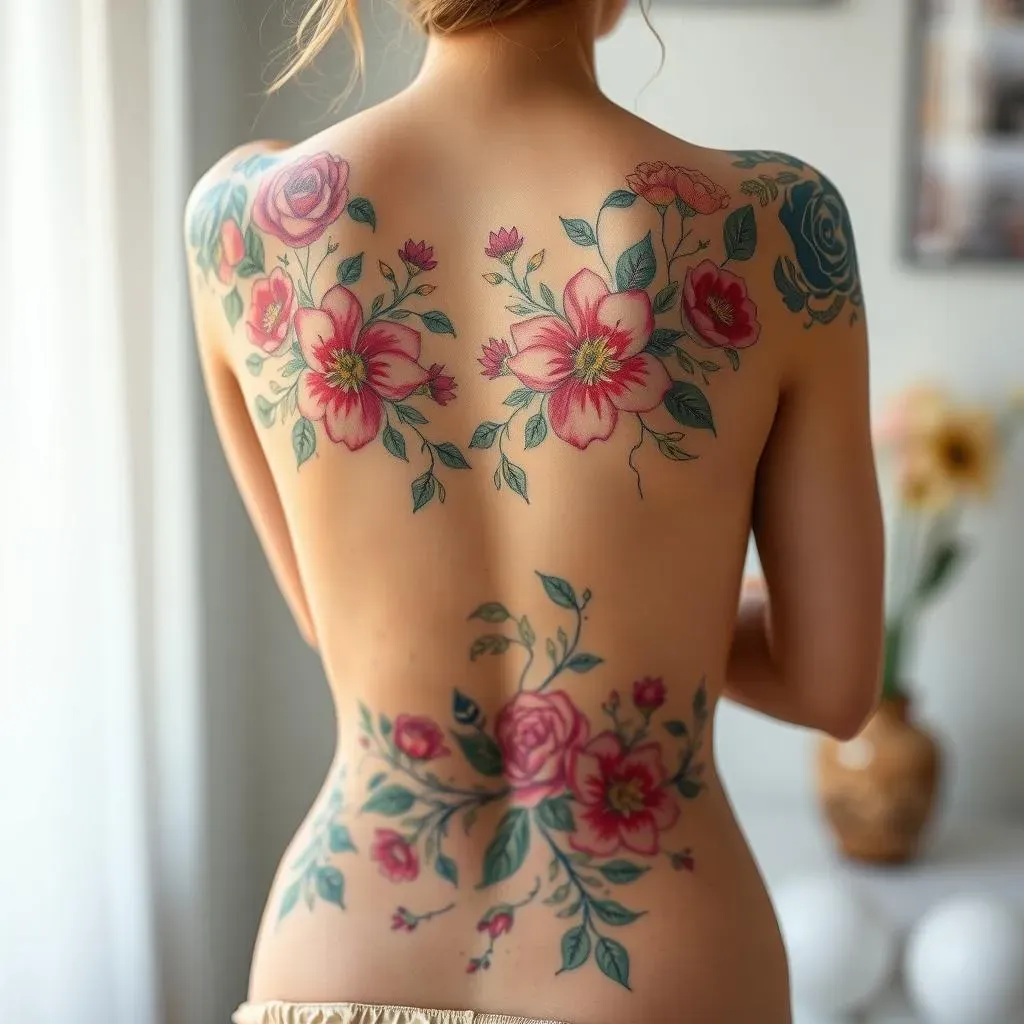 Stunning Floral Back Tattoos for Women