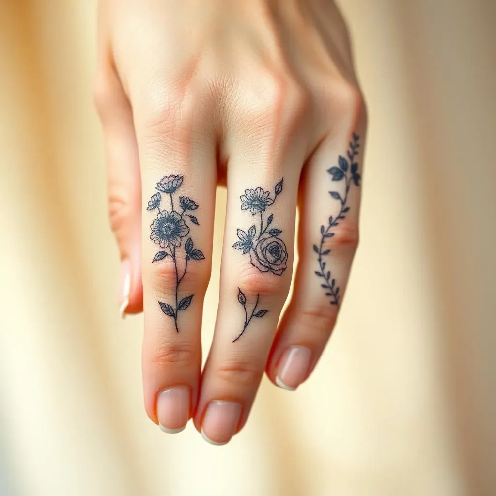 Ultimate Floral Finger Tattoos for Women