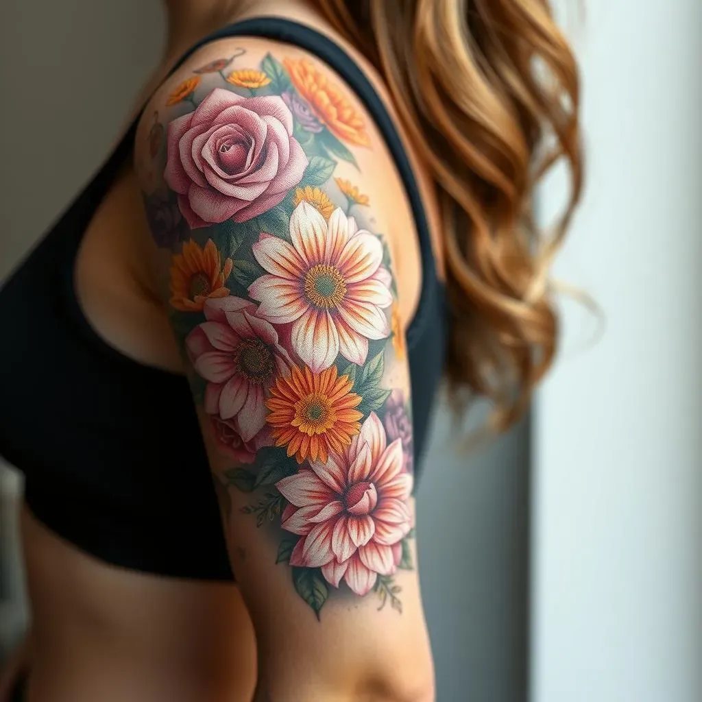 Floral Tattoo Ideas for Women Sleeve