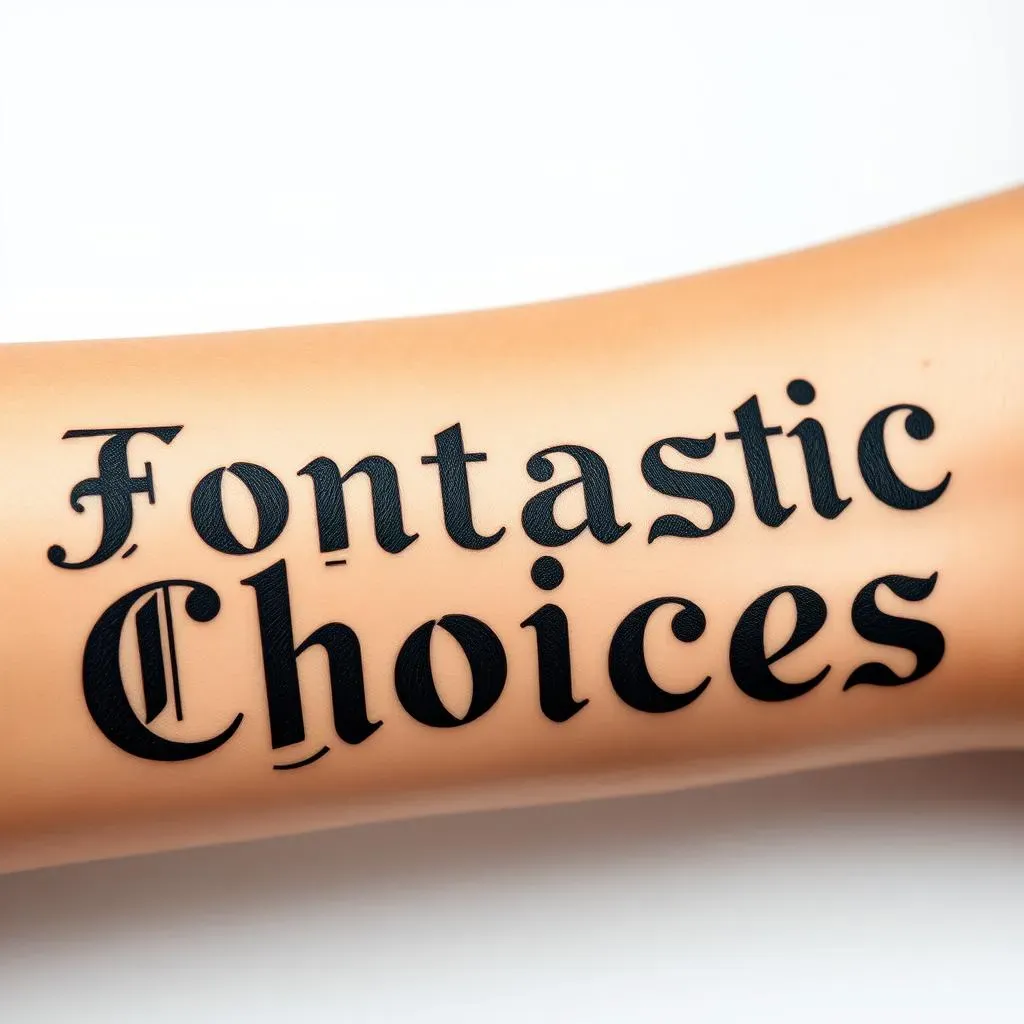 Fontastic Choices: Selecting the Right Font for Your Leg Tattoo