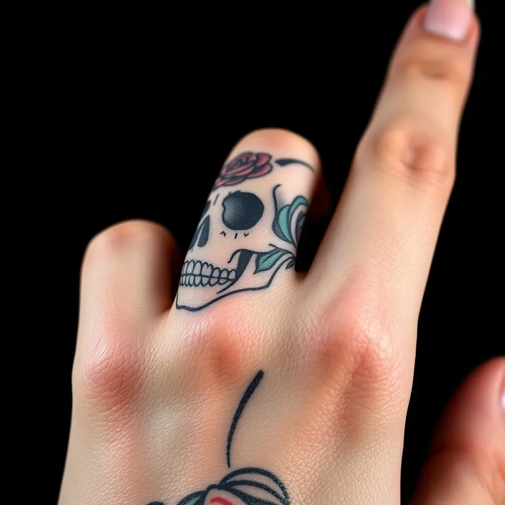 Intricate Skull Designs: Finger and Hand Tattoo Styles