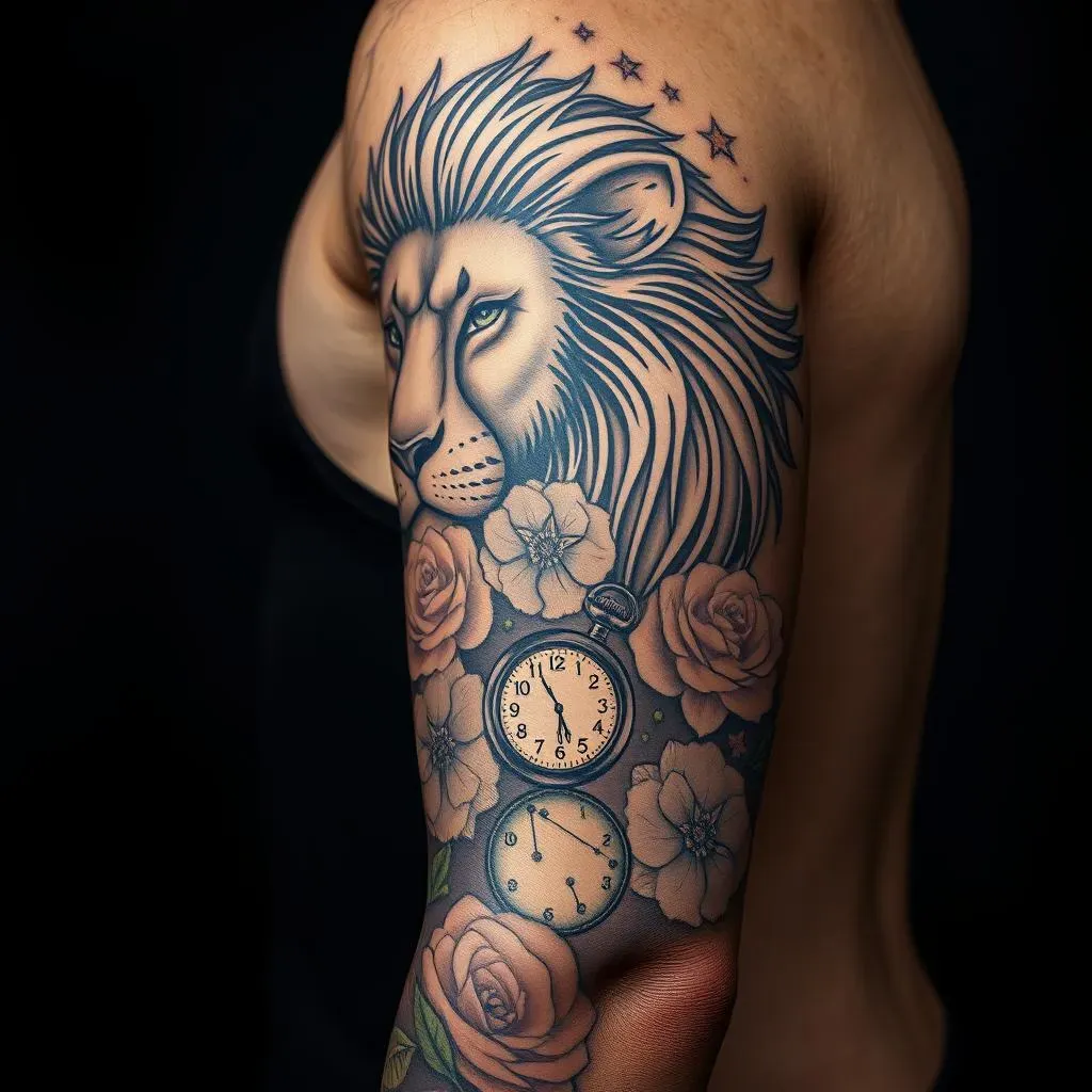 Lion Sleeve Tattoo Ideas and Inspiration
