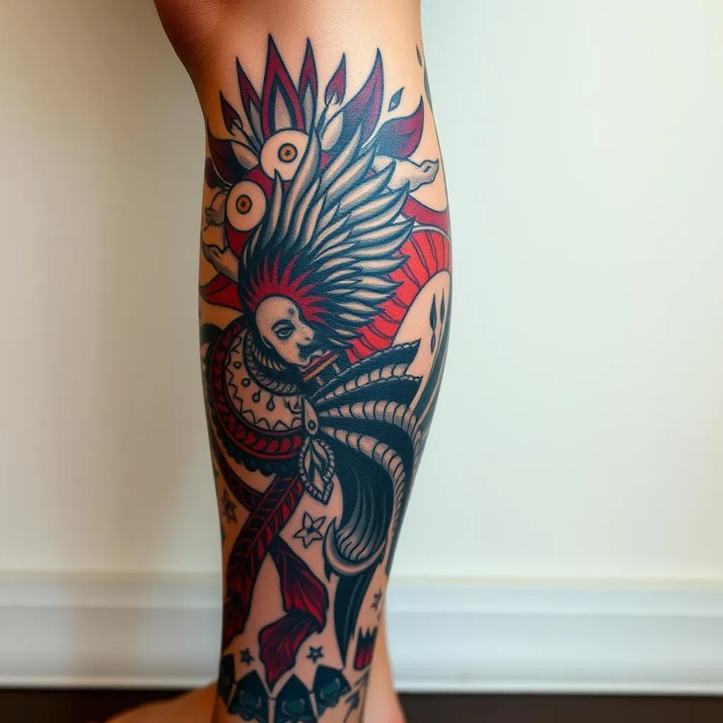 Meaningful Designs and Symbolism in Female Leg Sleeve Tattoos