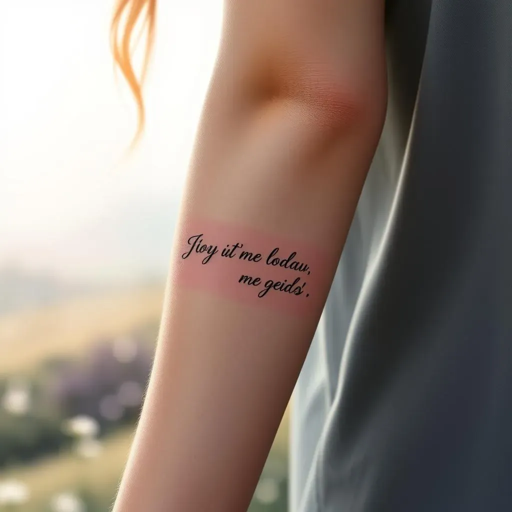 Modern Quote Tattoo Aftercare and Maintenance