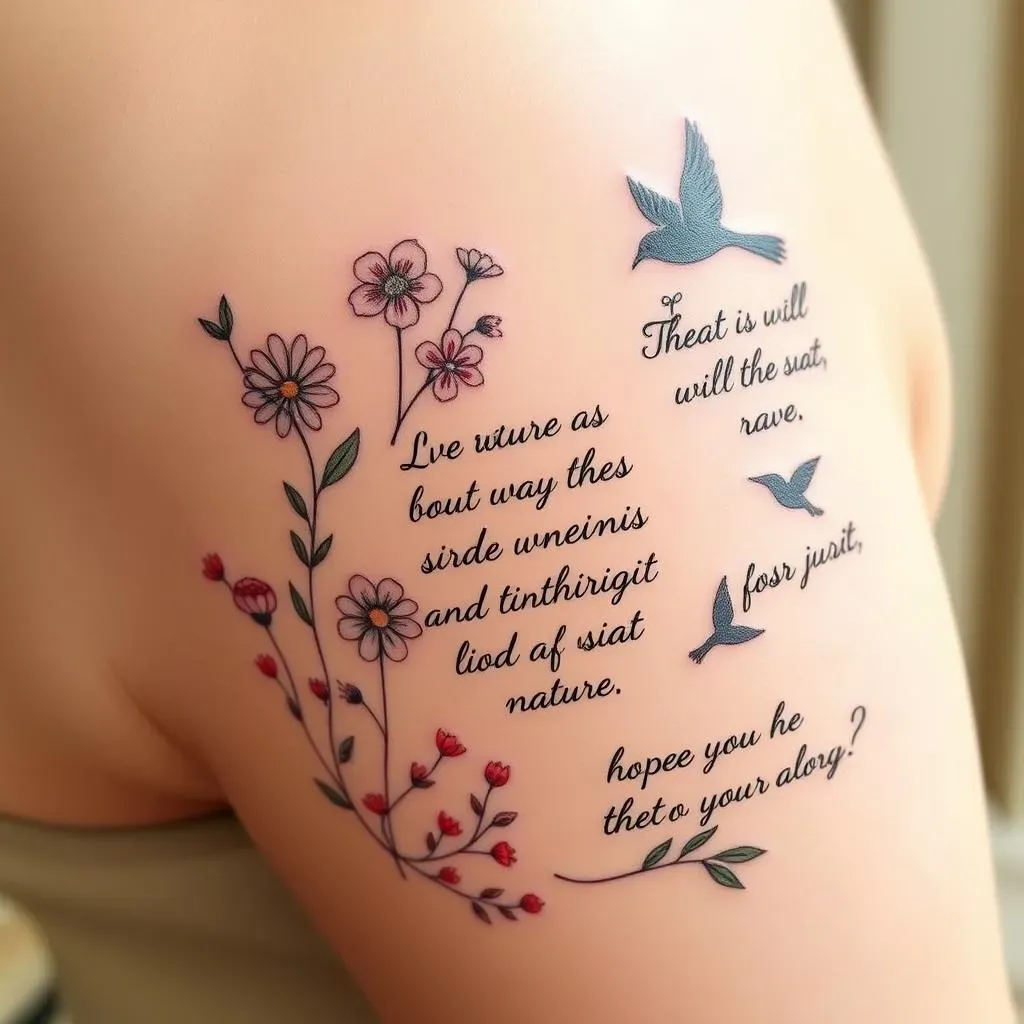 Amazing Nature Quote Tattoos for Women