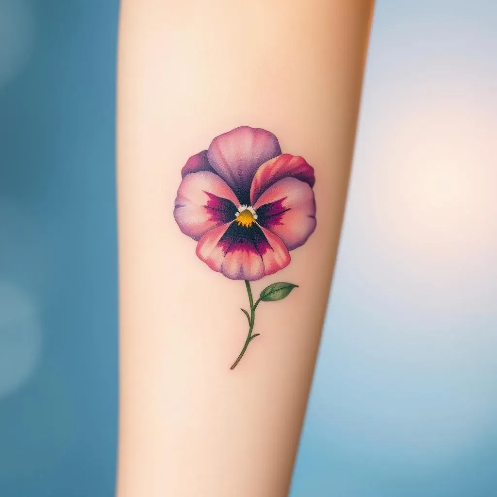 Amazing Pansy Tattoos for Women