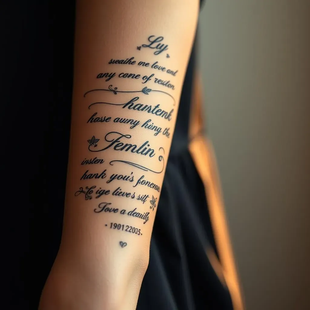 Personalizing Your Family Sleeve Tattoo with Quotes and Dates