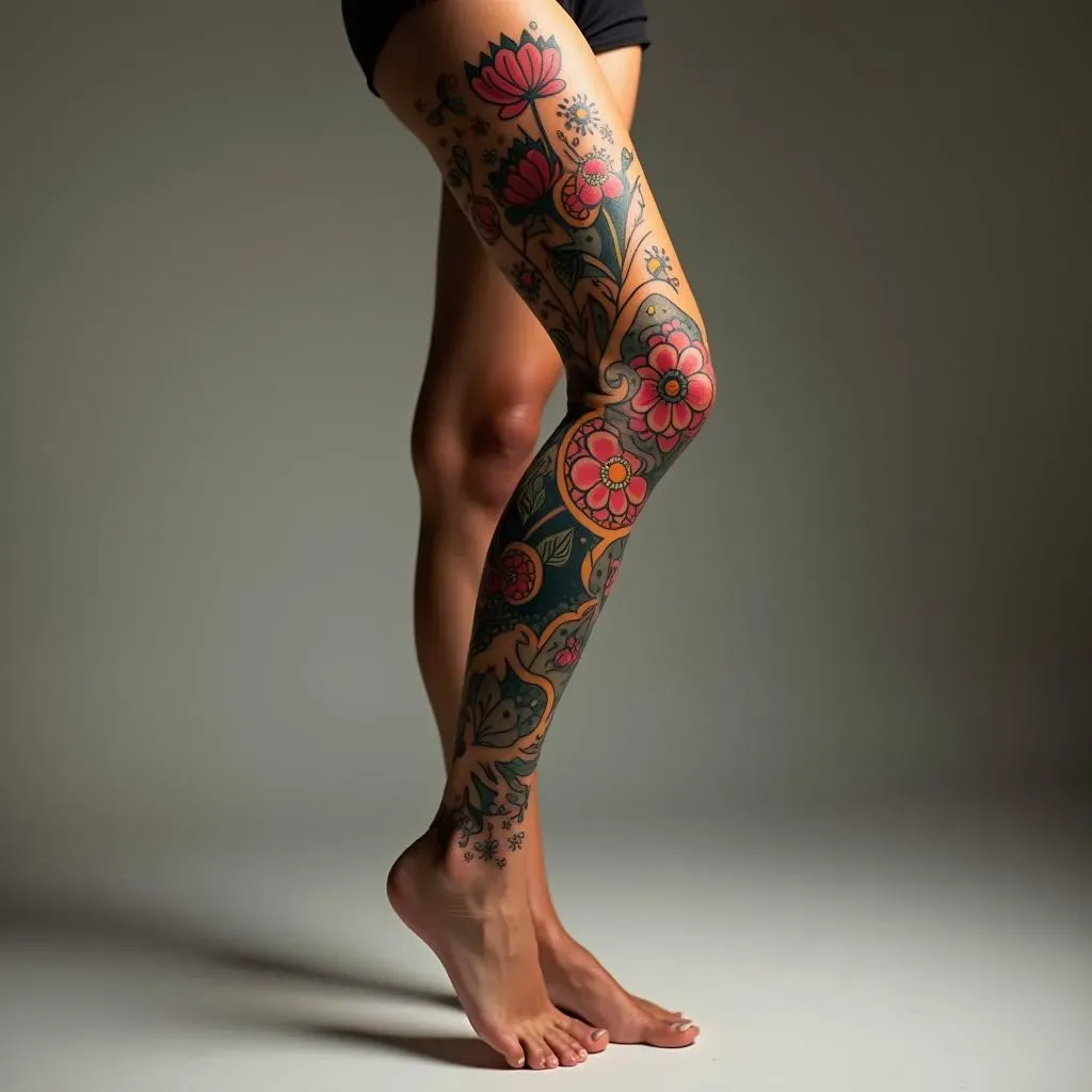 Placement and Considerations for Female Full Leg Tattoos