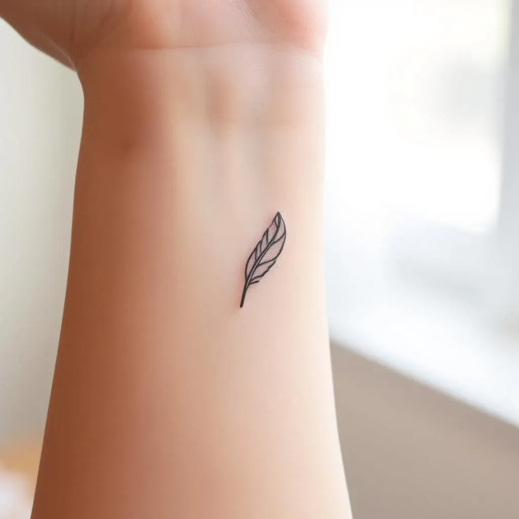 Placement and Size: Considerations for Minimalist Feather Tattoos