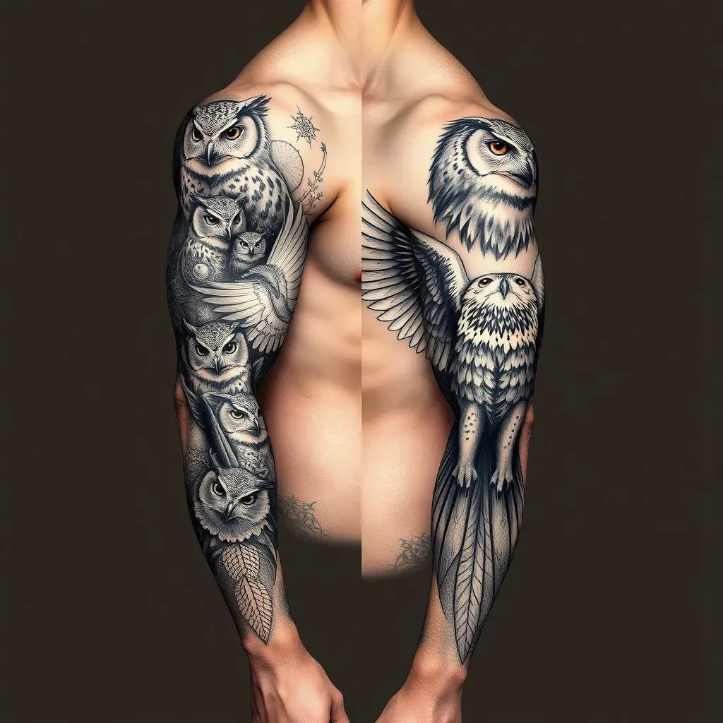 Placement and Size Considerations for Your Owl Sleeve Tattoo