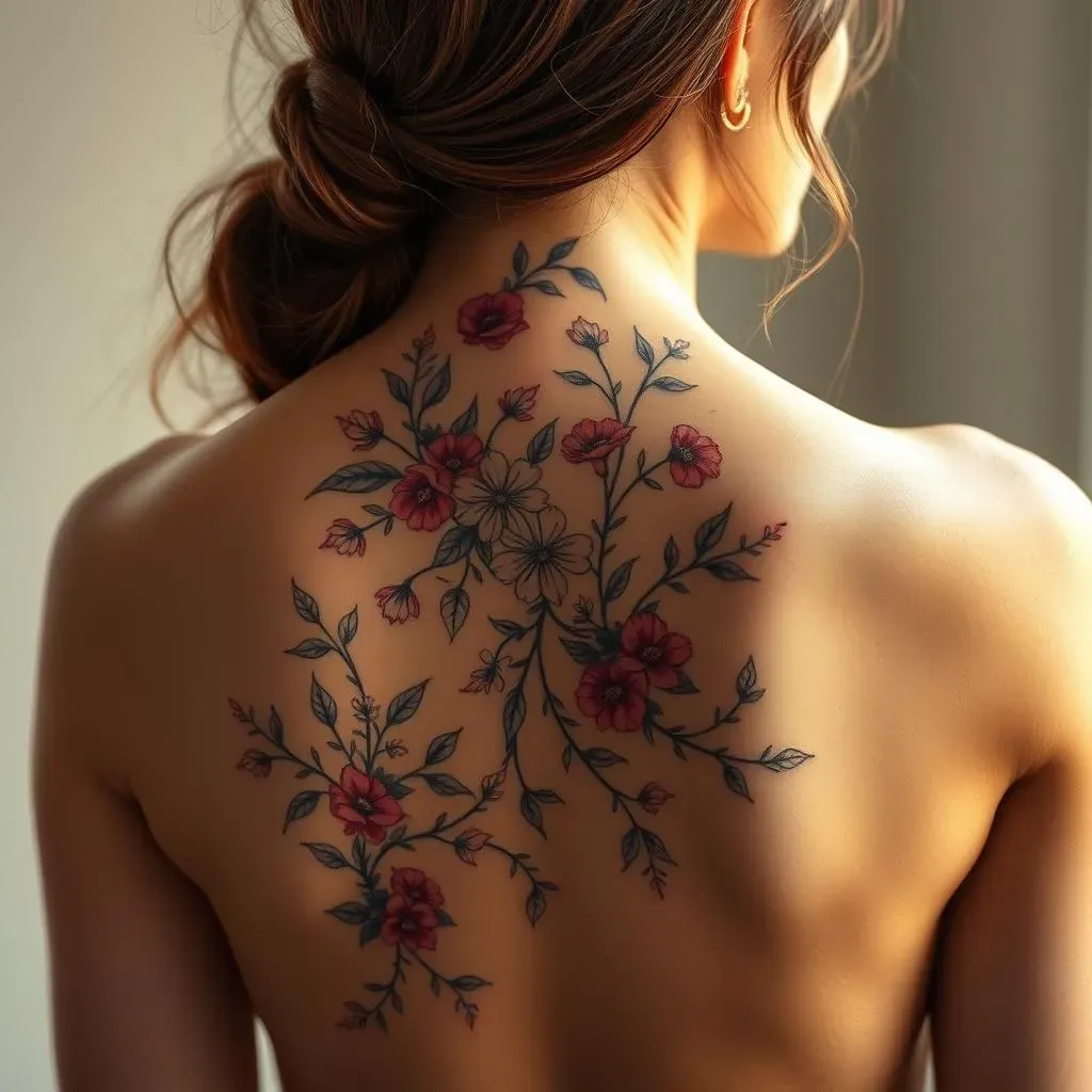 Placement and Size: Finding the Ideal Spot for Your Floral Back Tattoo