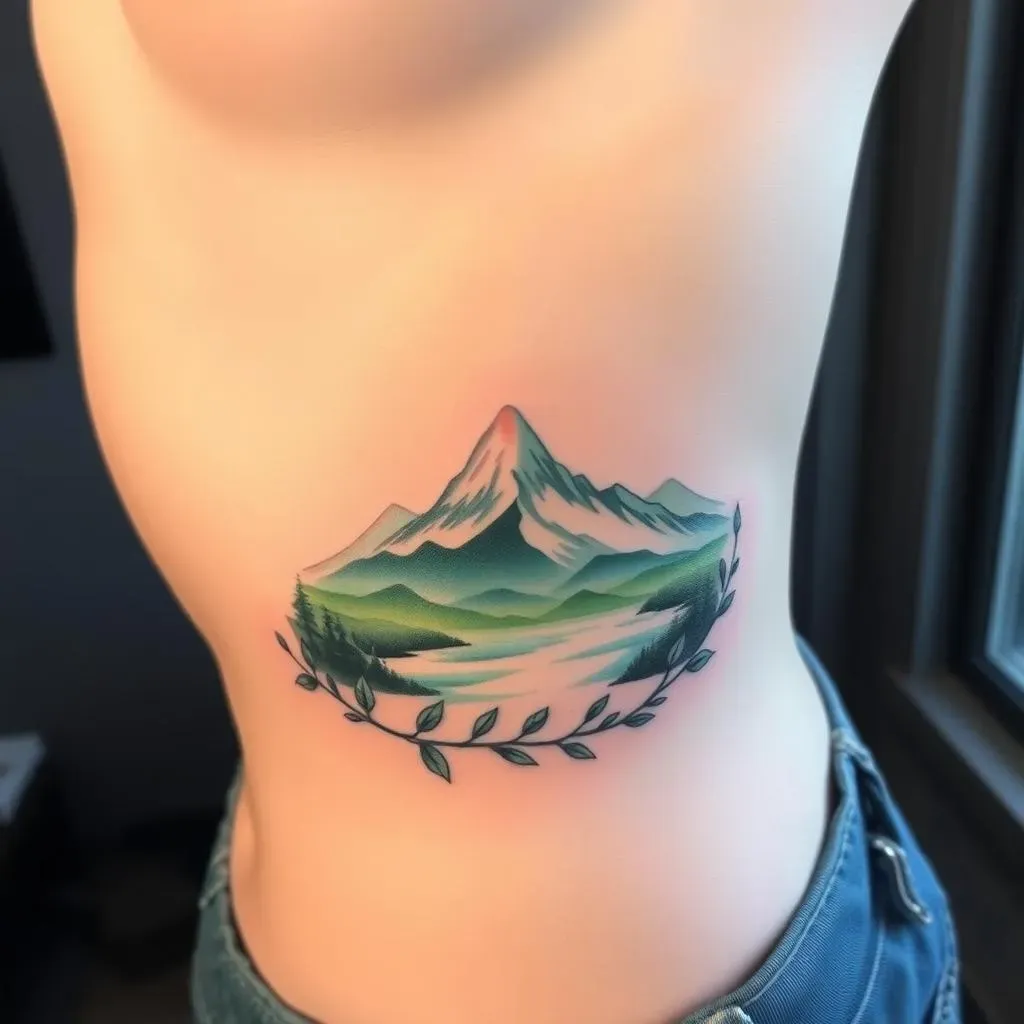 Placement and Size: Finding the Ideal Spot for Your Watercolor Mountain Tattoo