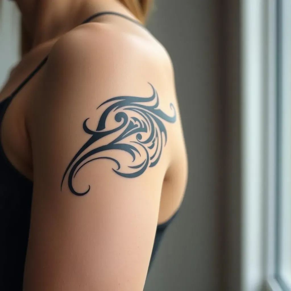 Placement and Size: Mastering the Art of Black and Grey Tribal Bicep Tattoos for Women